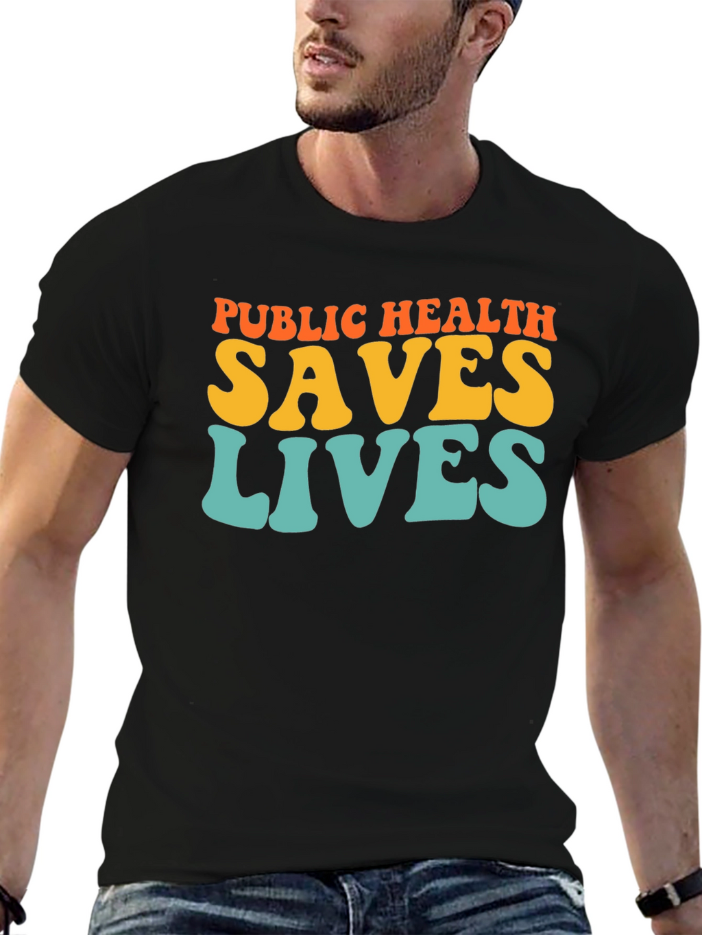 Public Health Saves Lives Graphic T-Shirt