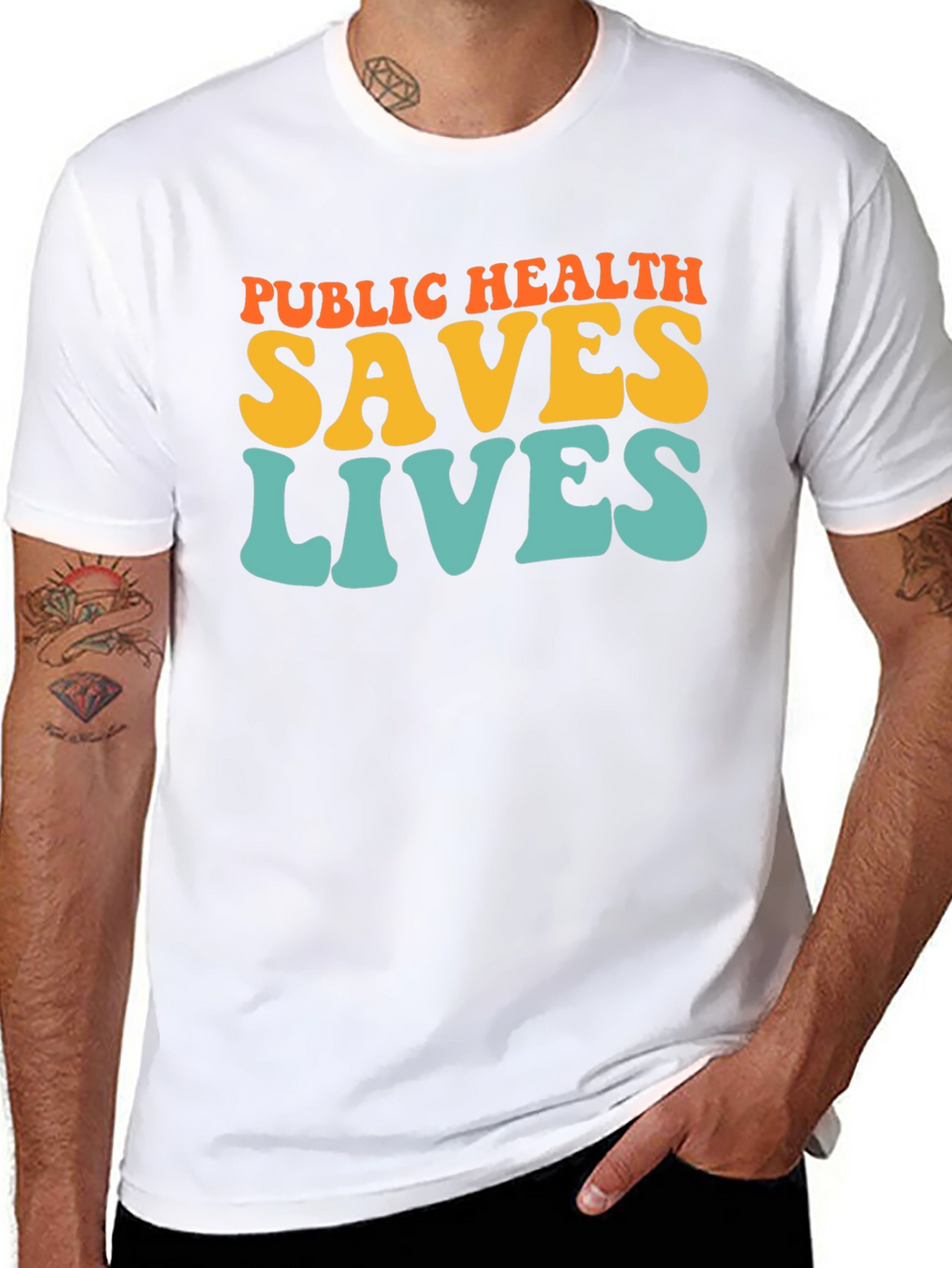 Public Health Saves Lives Graphic T-Shirt