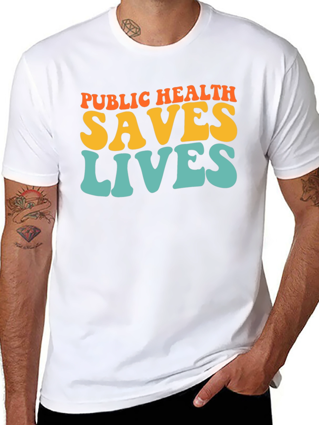 Public Health Saves Lives Graphic T-Shirt