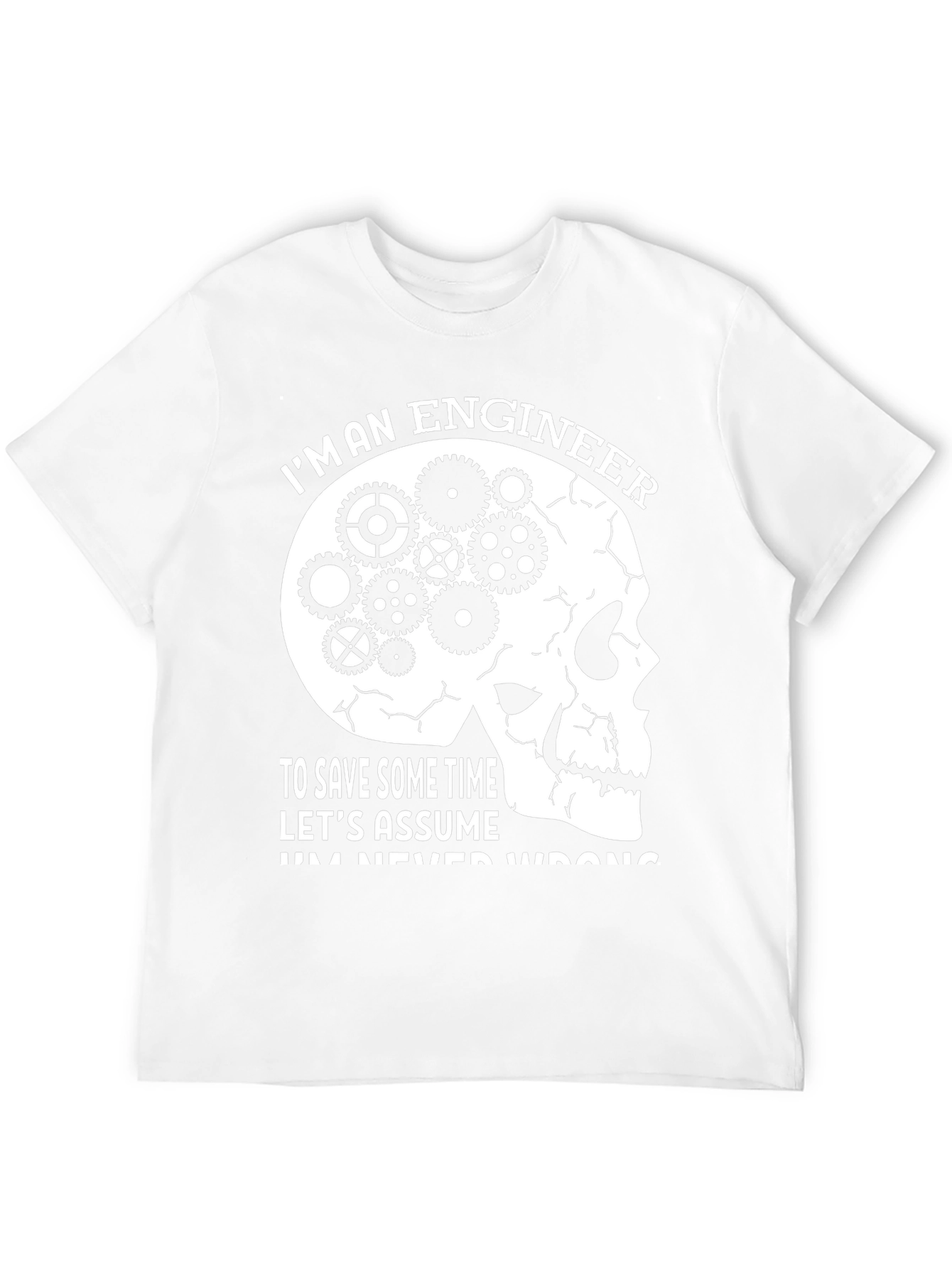 Engineer Skull Gear T-Shirt - Funny Sarcastic Tee