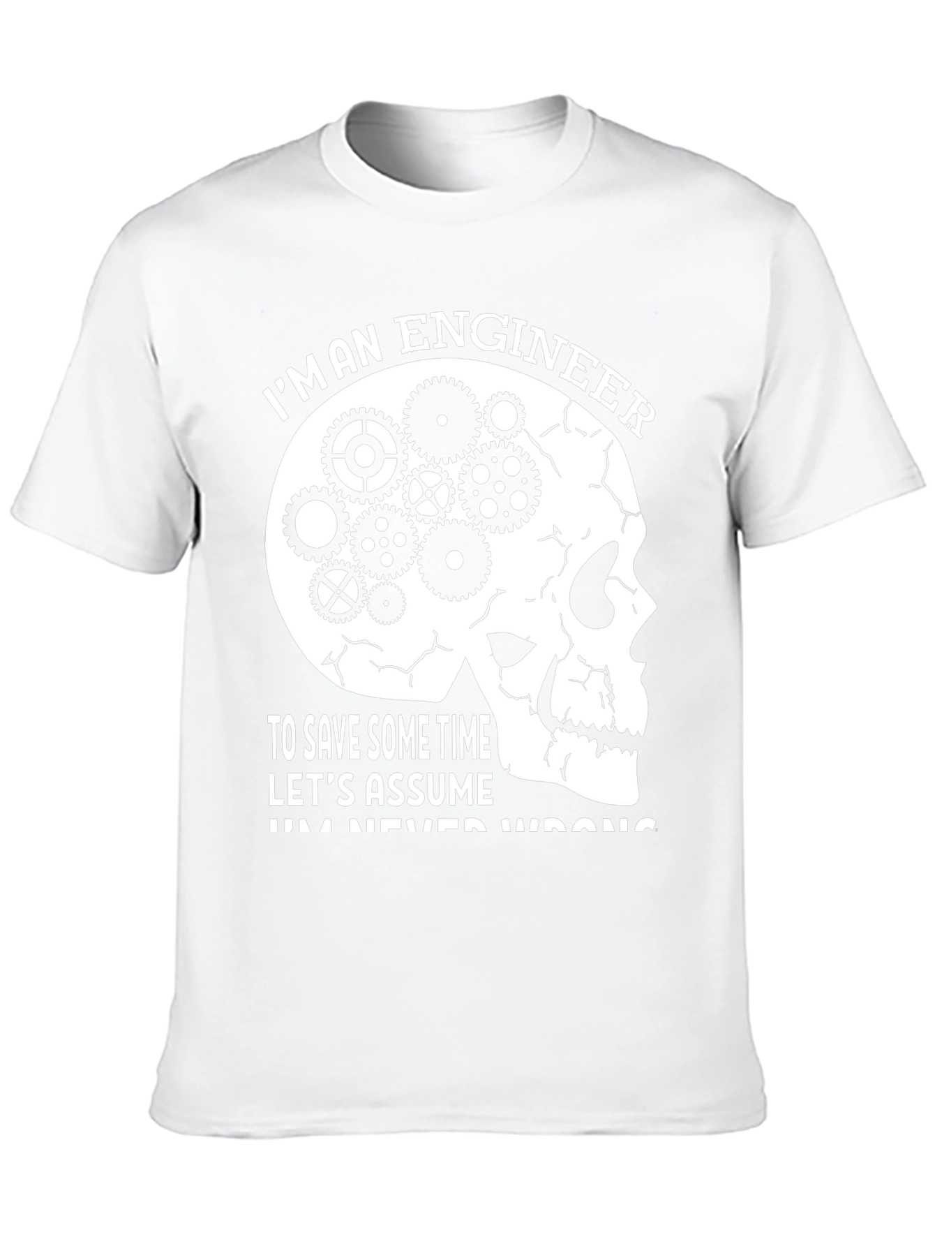 Engineer Skull Gear T-Shirt - Funny Sarcastic Tee