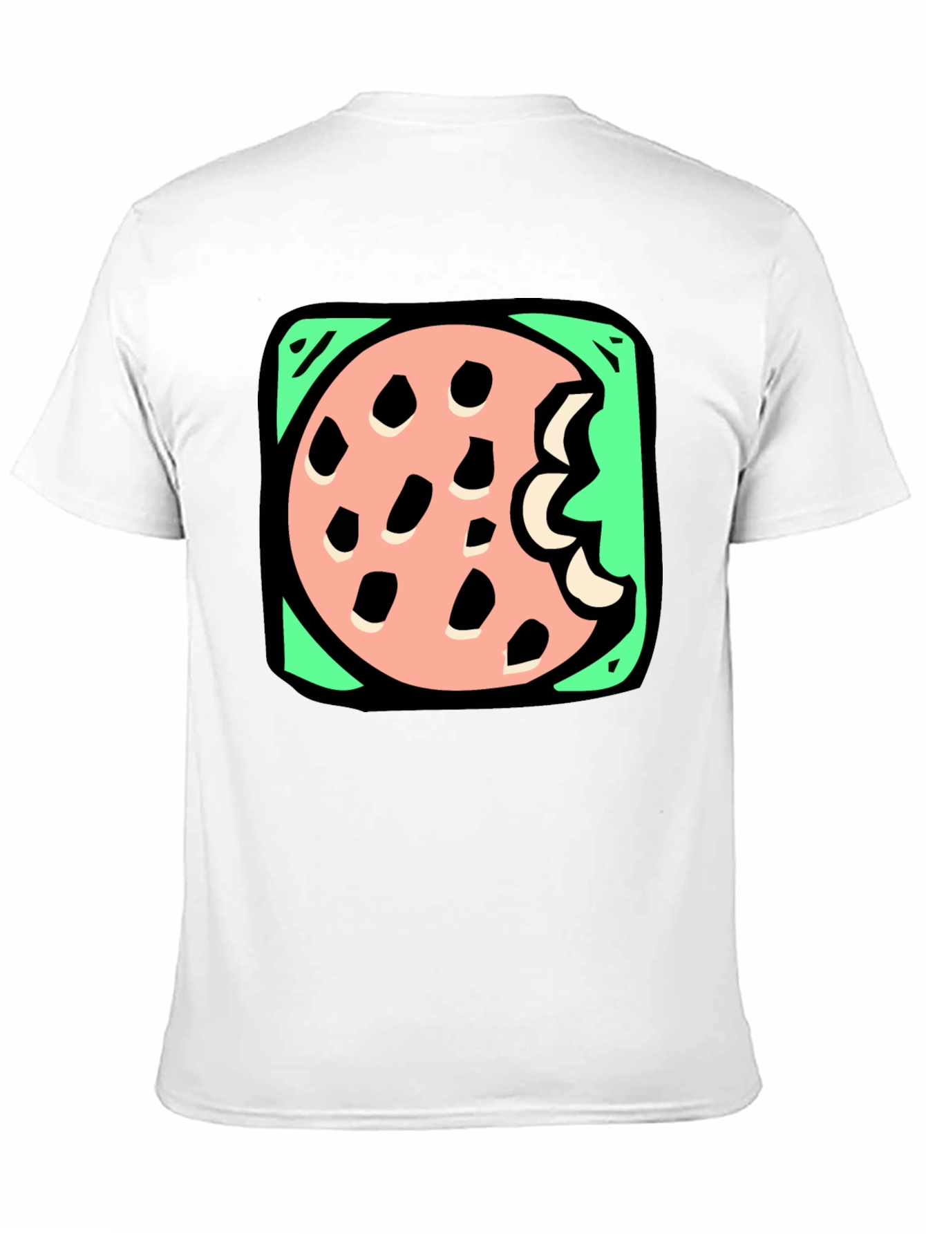 Cookie Bite Graphic Tee - Black Cotton T-Shirt