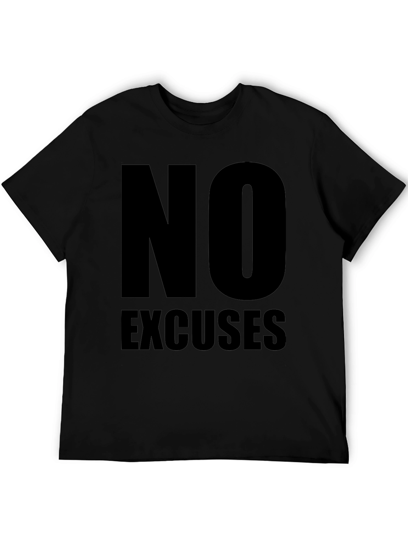 No Excuses Black Graphic Tee