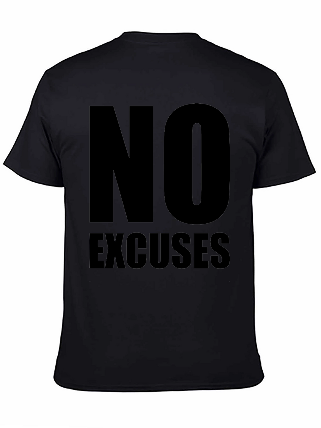 No Excuses Black Graphic Tee