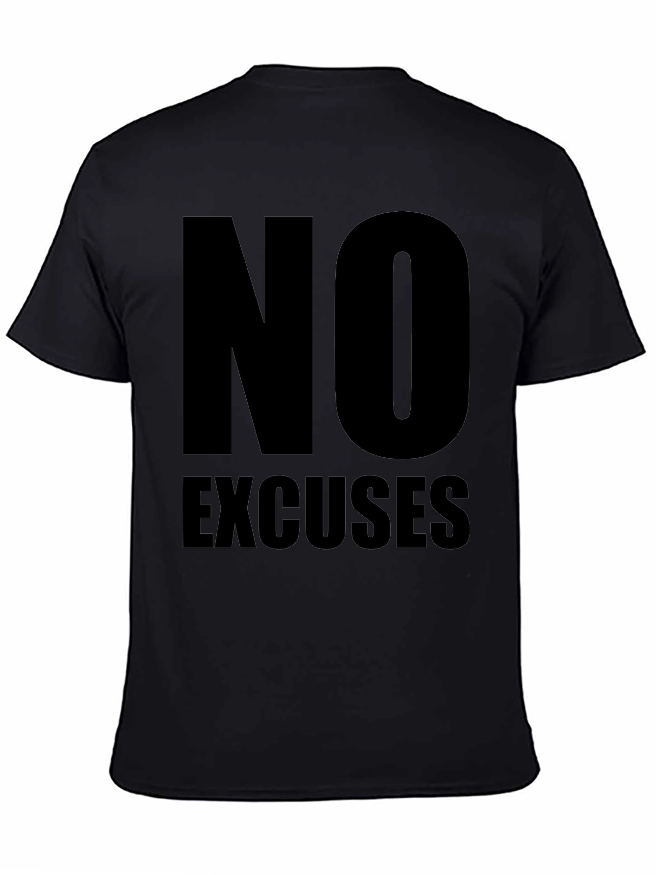 No Excuses Black Graphic Tee