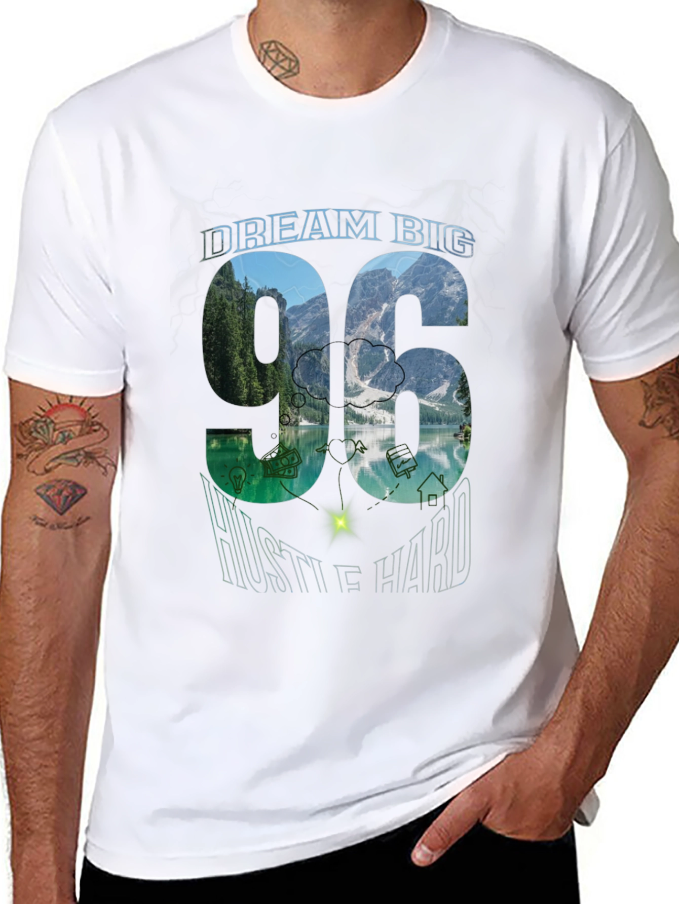 Dream Big Hustle Hard Graphic T-Shirt