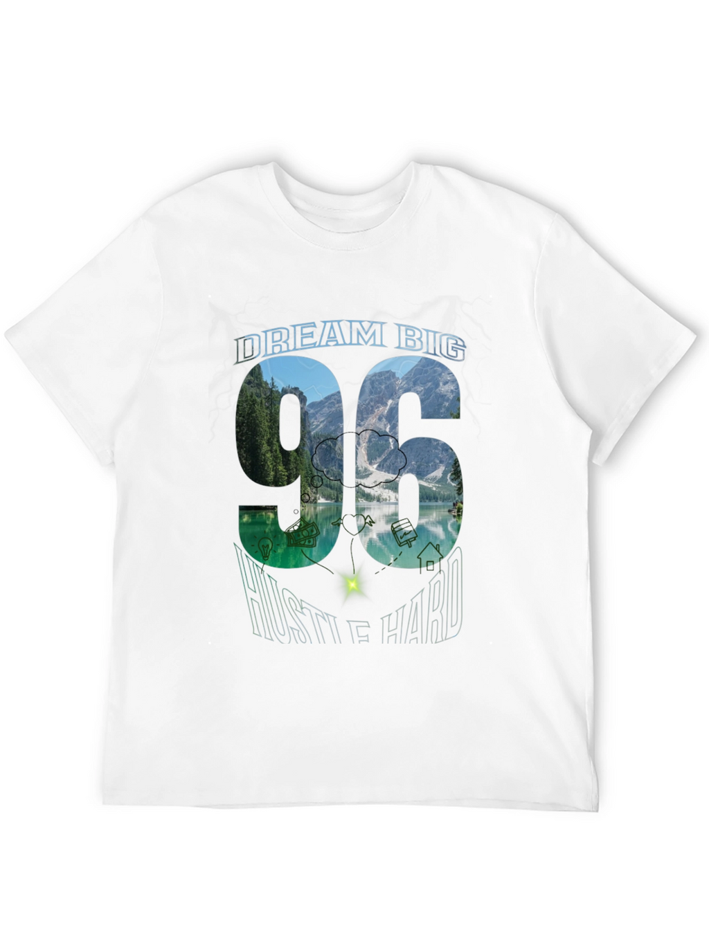 Dream Big Hustle Hard Graphic T-Shirt