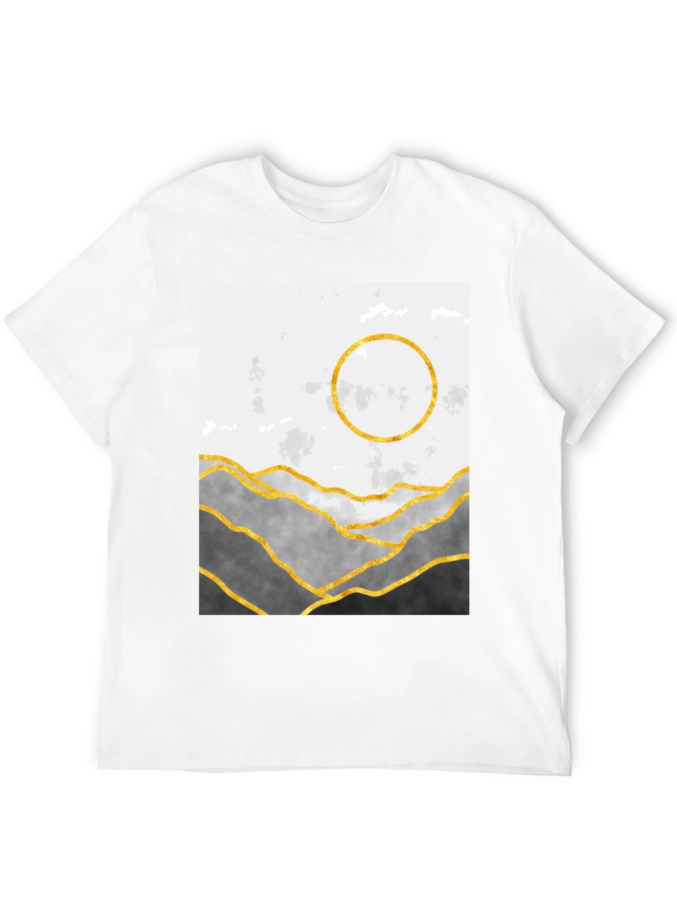 Abstract Mountain & Moon Graphic Tee