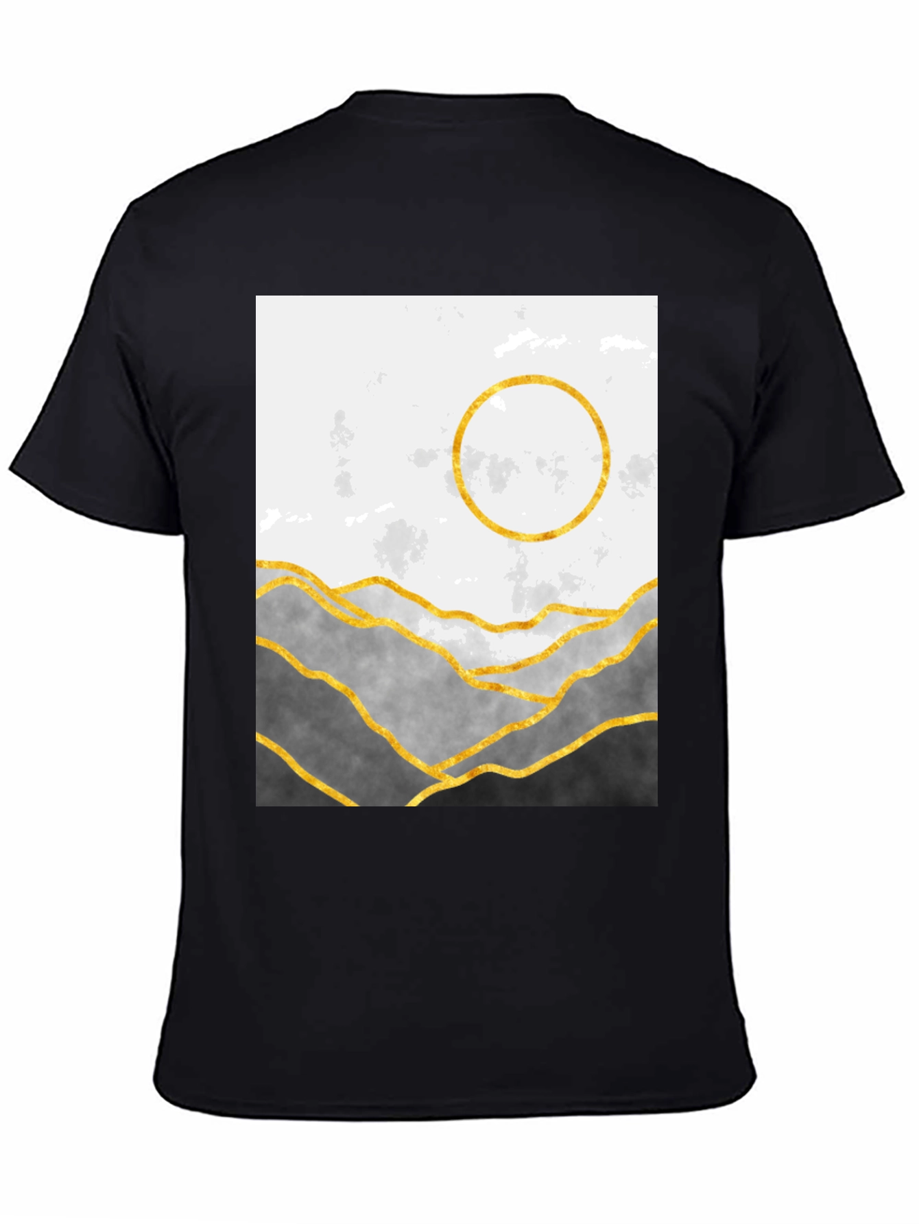 Abstract Mountain & Moon Graphic Tee
