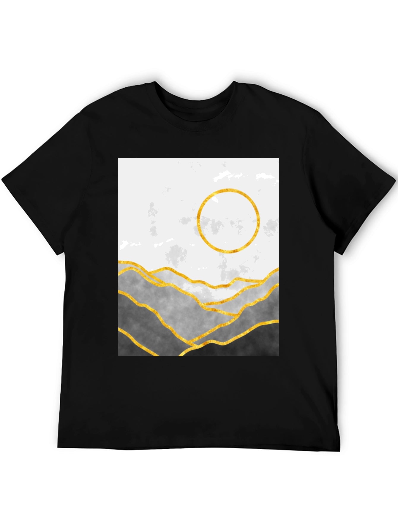 Abstract Mountain & Moon Graphic Tee