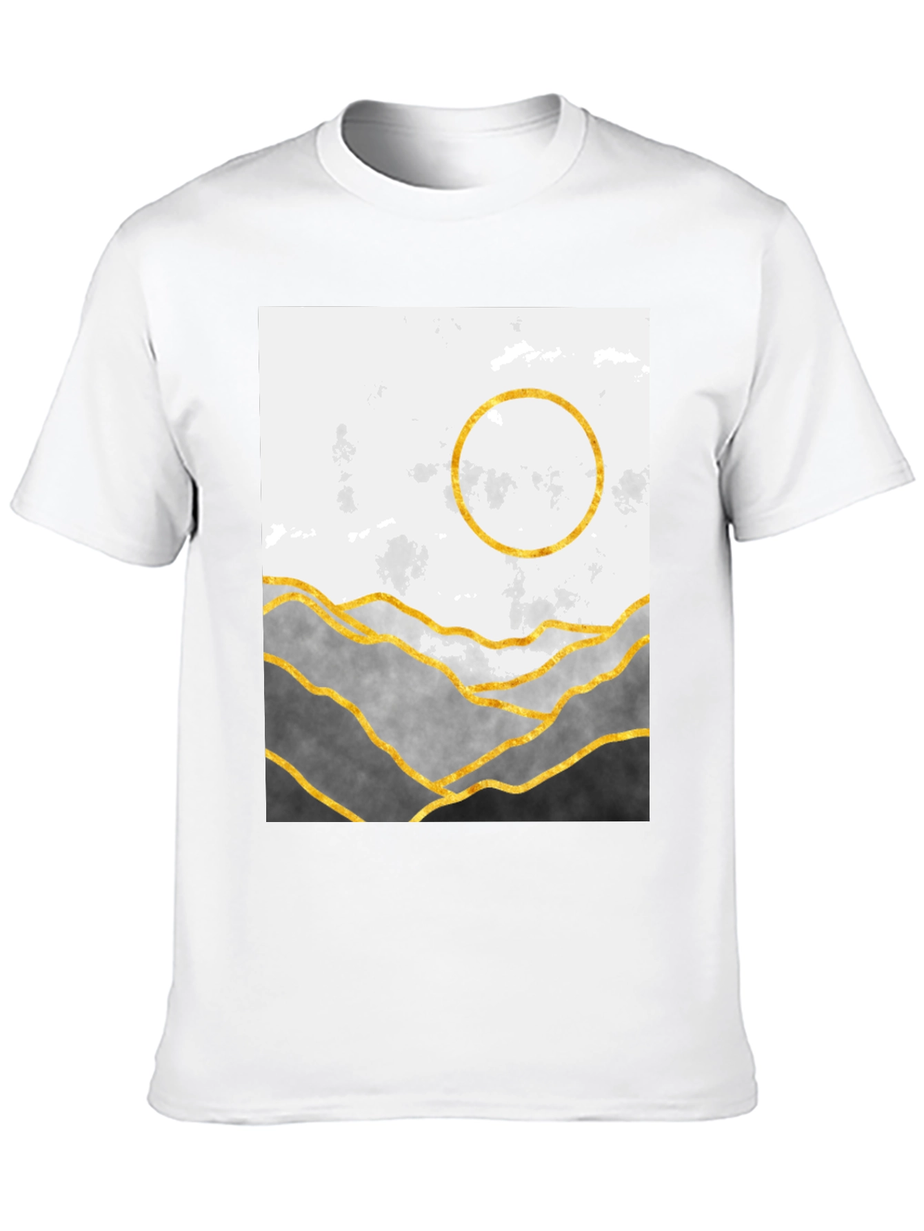 Abstract Mountain & Moon Graphic Tee