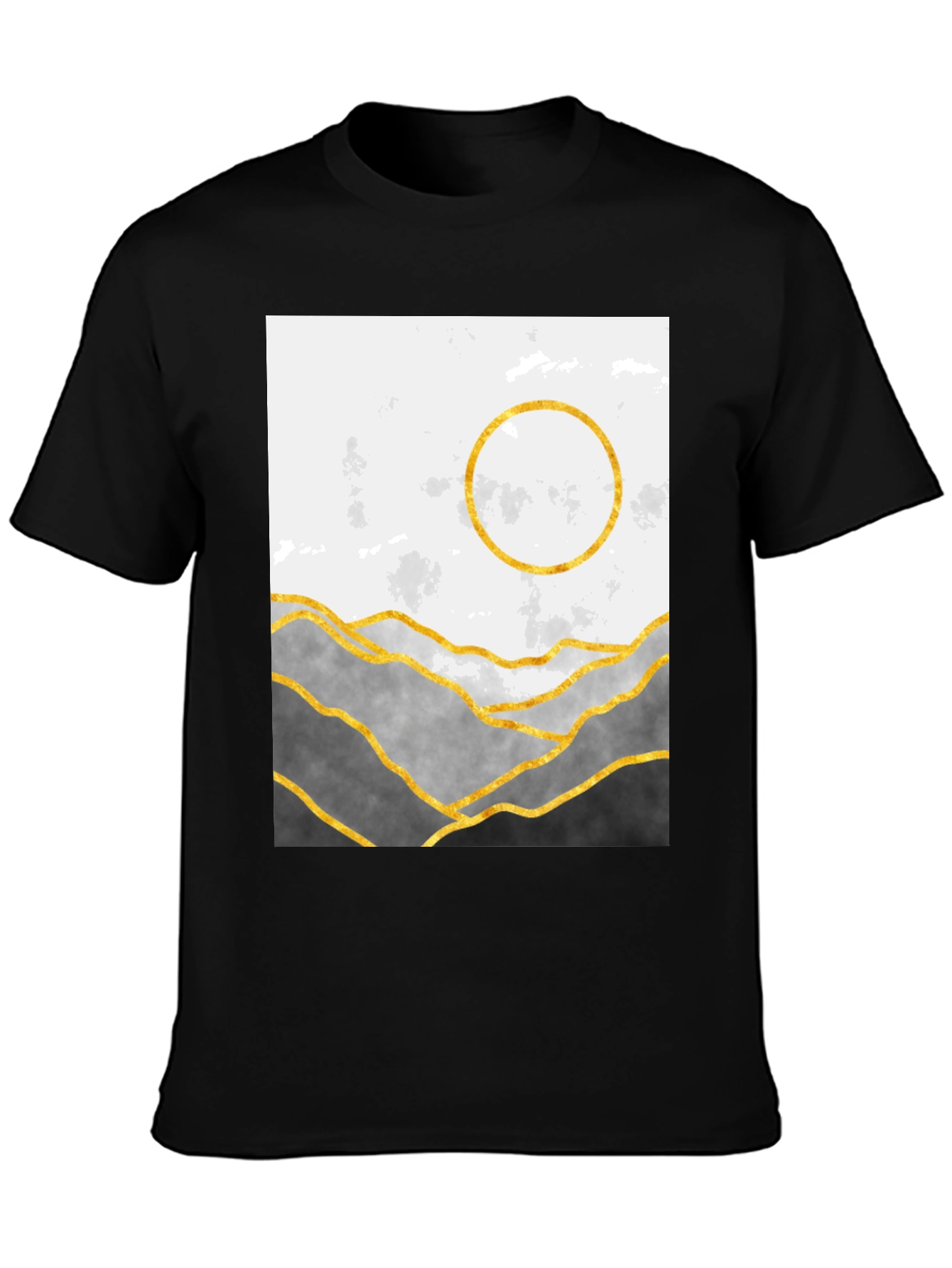 Abstract Mountain & Moon Graphic Tee