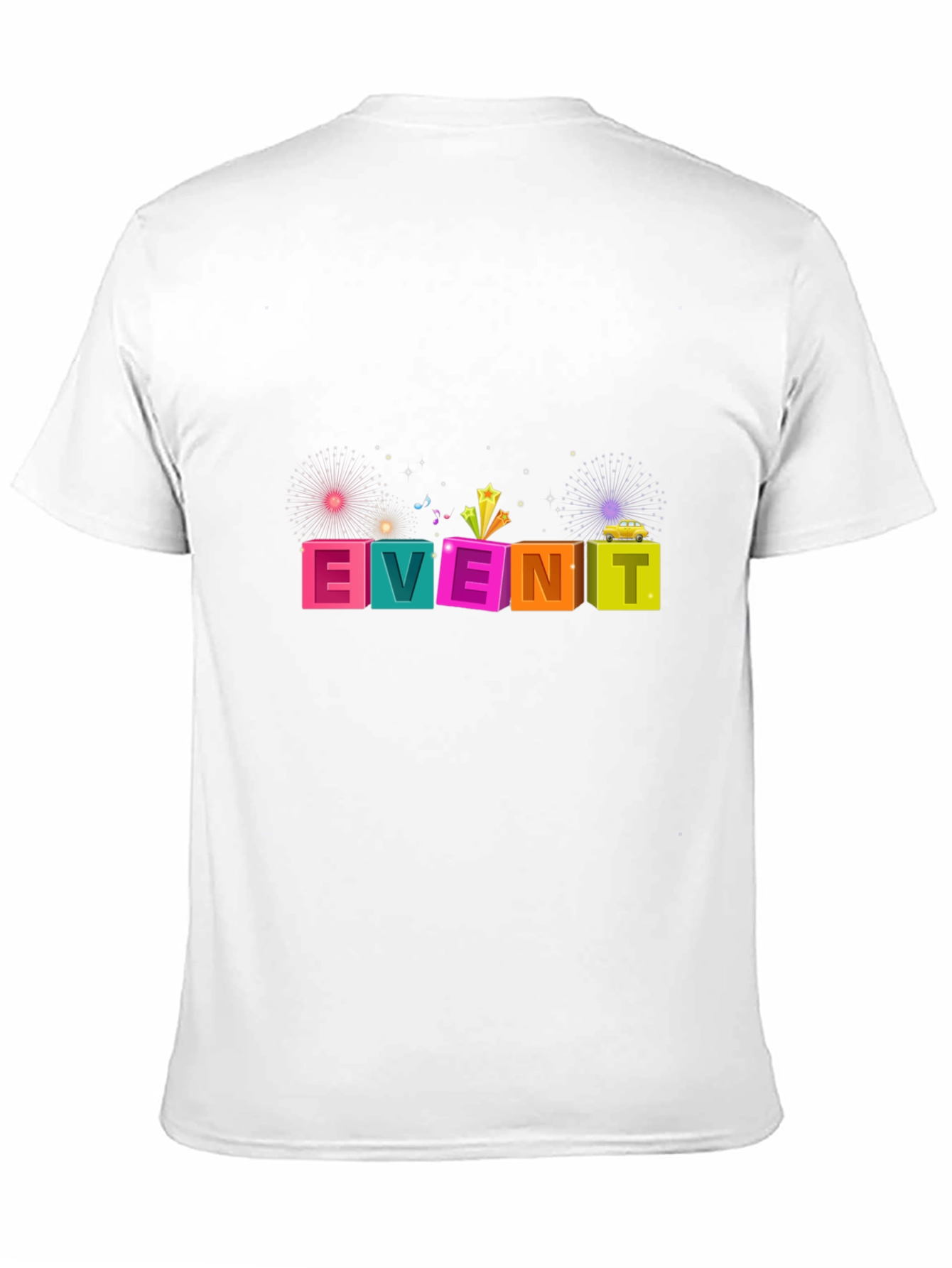 Colorful Event Graphic Tee - Mens Black T-Shirt