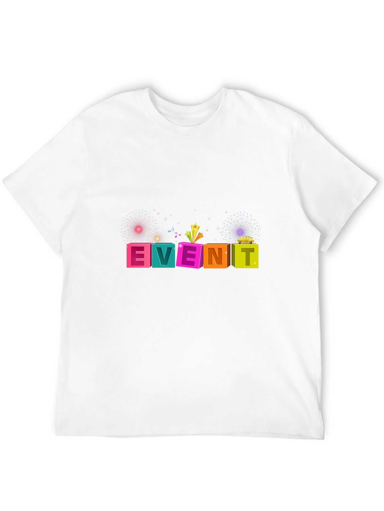 Colorful Event Graphic Tee - Mens Black T-Shirt