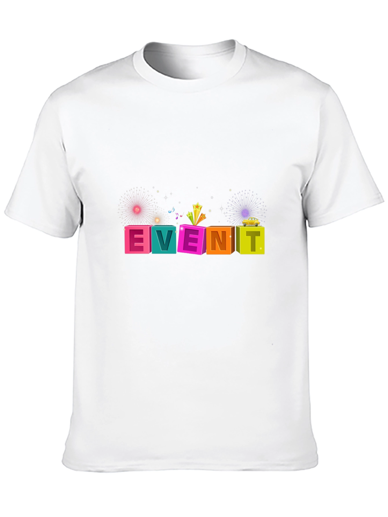 Colorful Event Graphic Tee - Mens Black T-Shirt