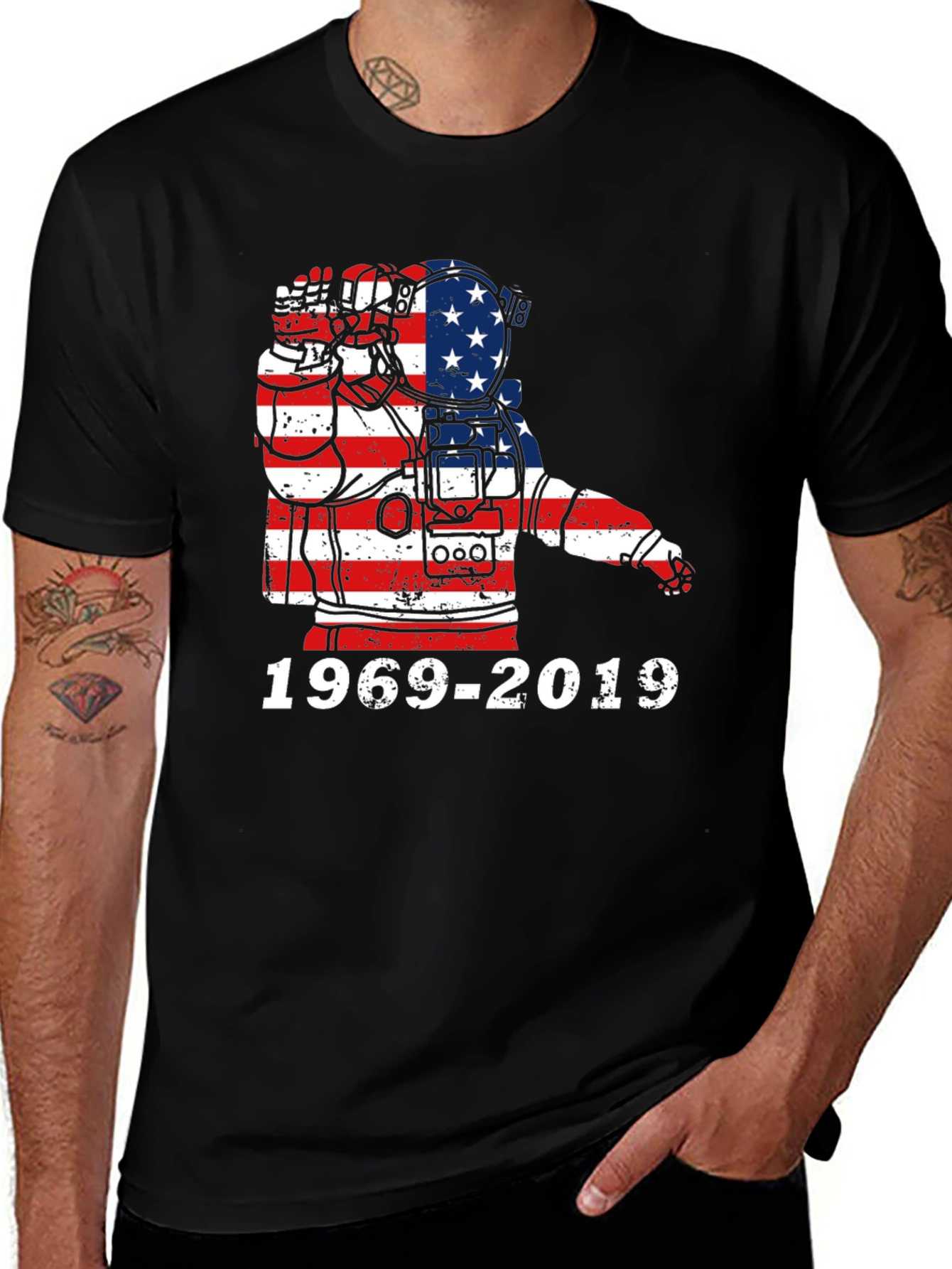 American Flag Firefighter Tribute T-Shirt