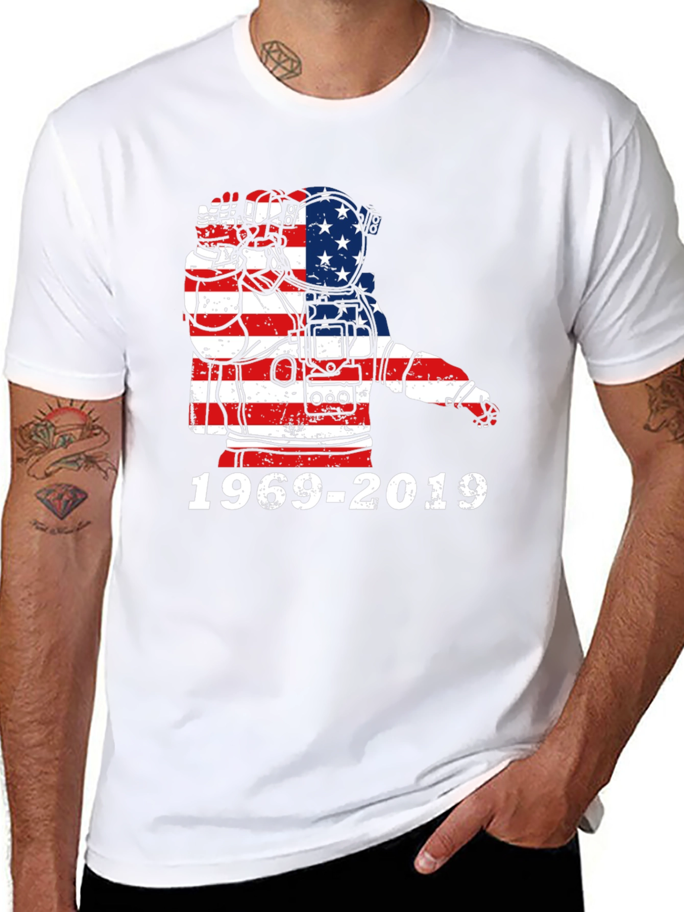 American Flag Firefighter Tribute T-Shirt