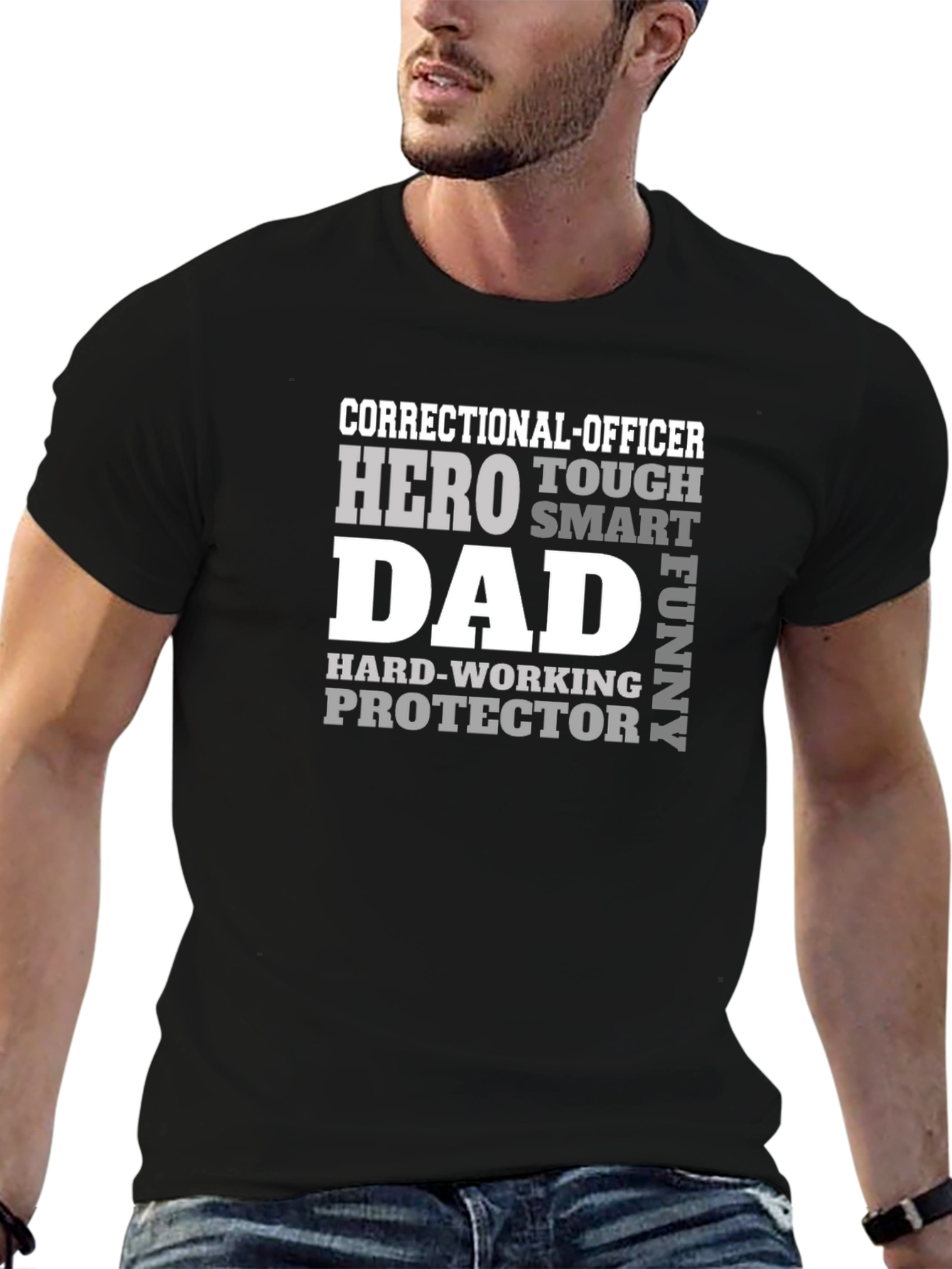 Correctional Officer Dad T-Shirt - Hero Protector Funny