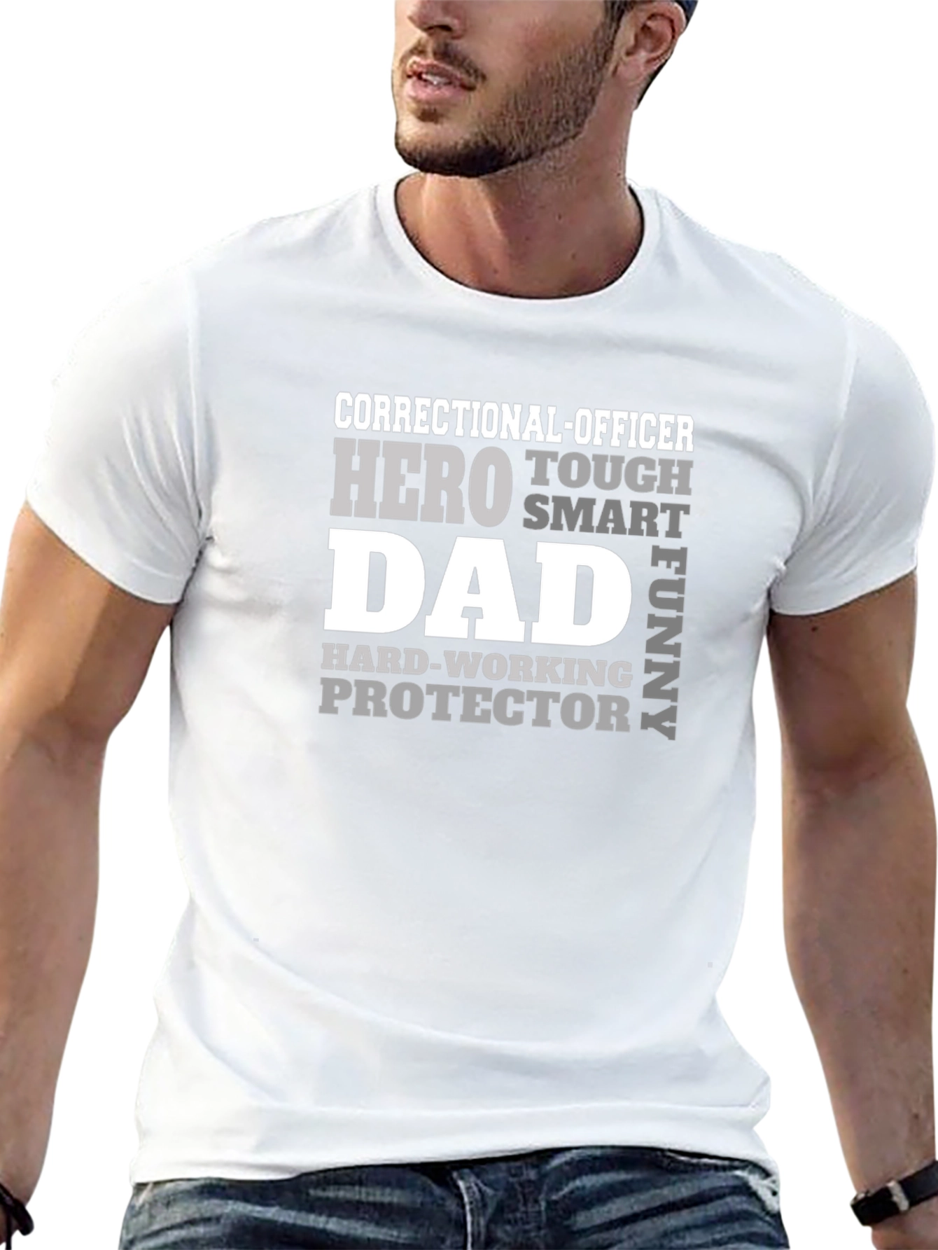 Correctional Officer Dad T-Shirt - Hero Protector Funny