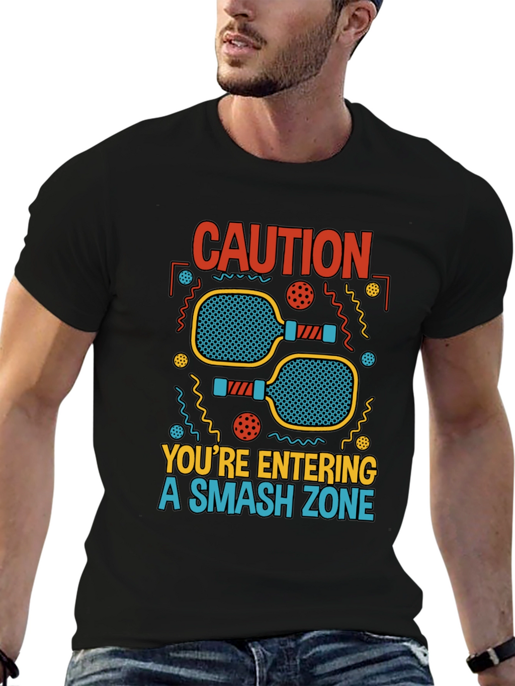 Caution Smash Zone Graphic T-Shirt