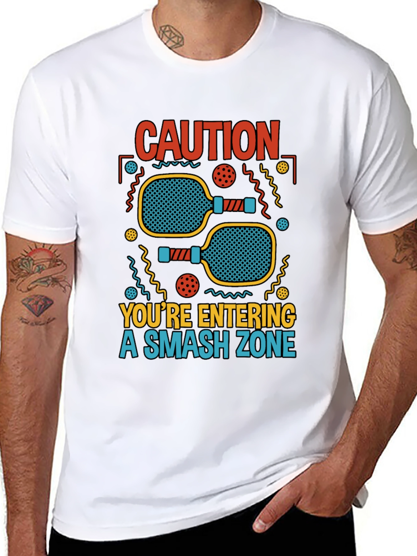 Caution Smash Zone Graphic T-Shirt