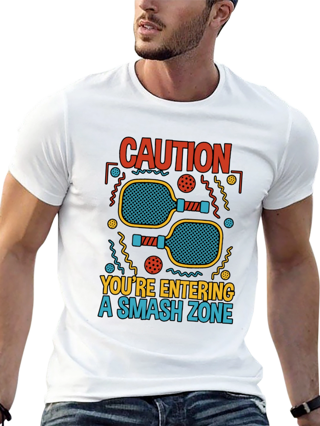Caution Smash Zone Graphic T-Shirt