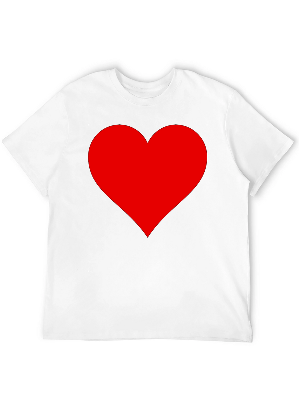 Bold Red Heart Graphic Black T-Shirt