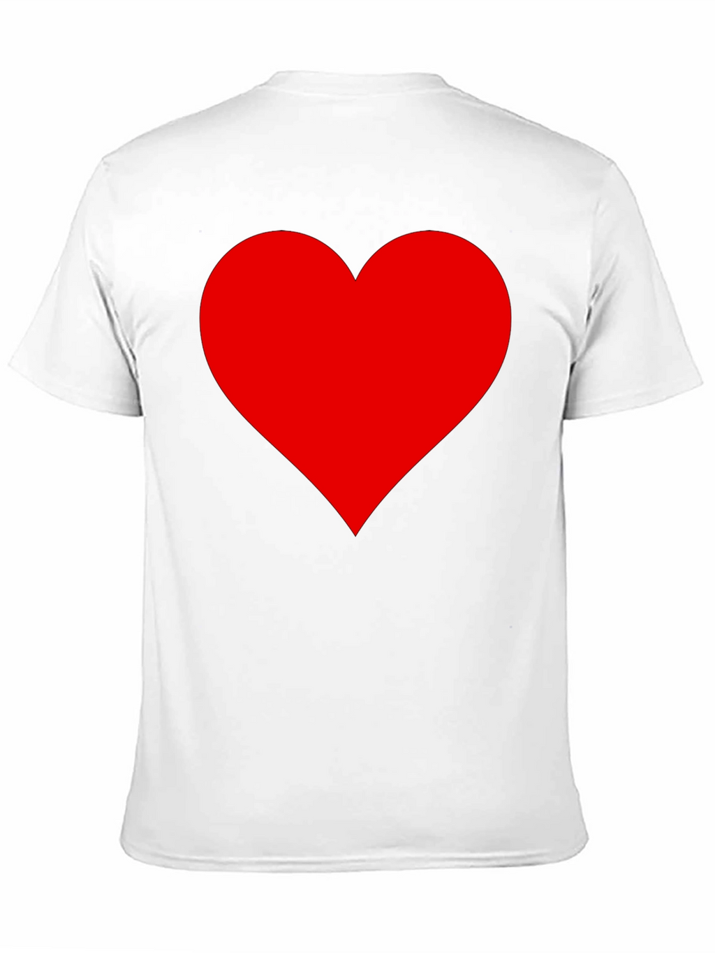 Bold Red Heart Graphic Black T-Shirt
