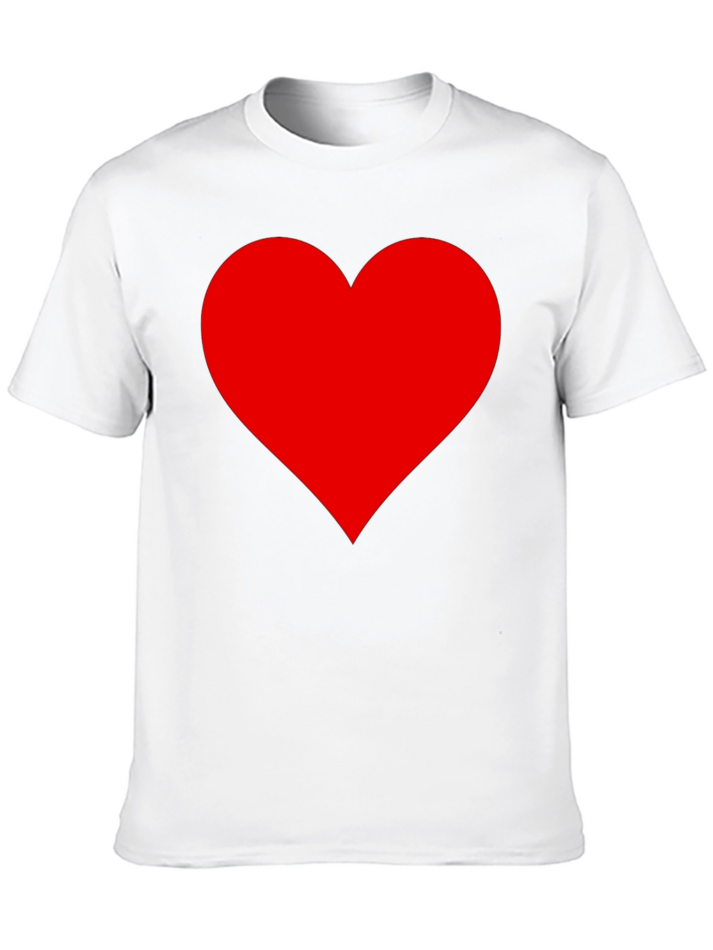Bold Red Heart Graphic Black T-Shirt