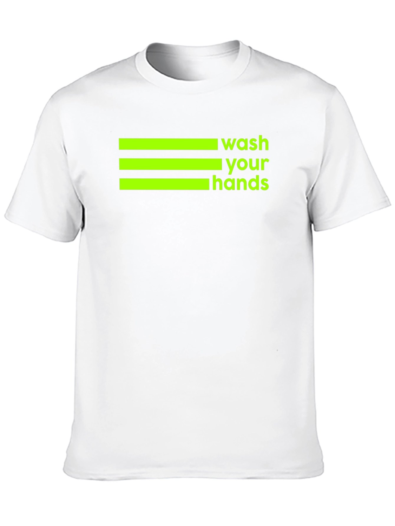 Wash Your Hands Graphic Tee - Black Cotton T-Shirt