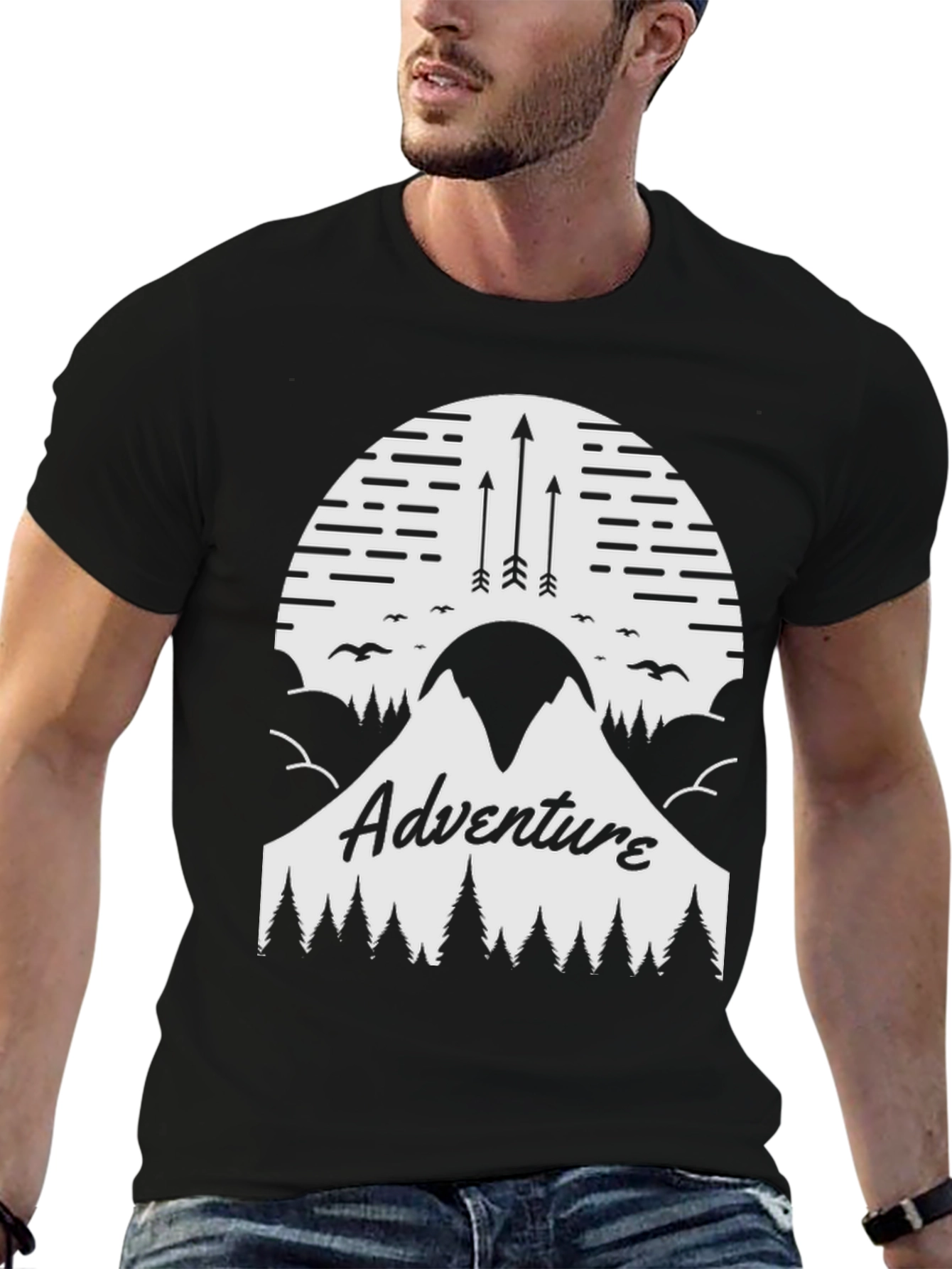 Adventure Graphic Tee - Mountain Arrow Design
