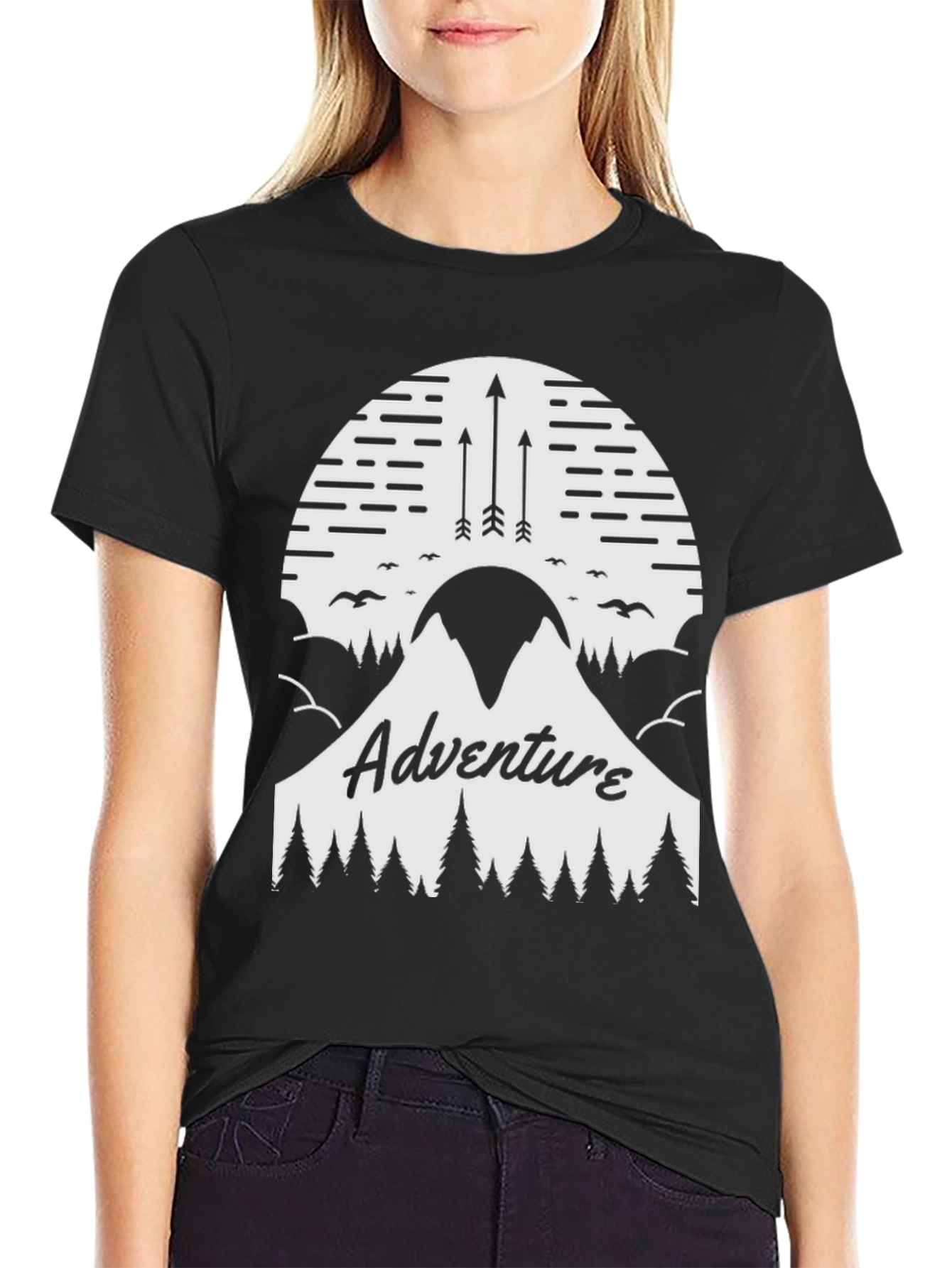 Adventure Graphic Tee - Mountain Arrow Design