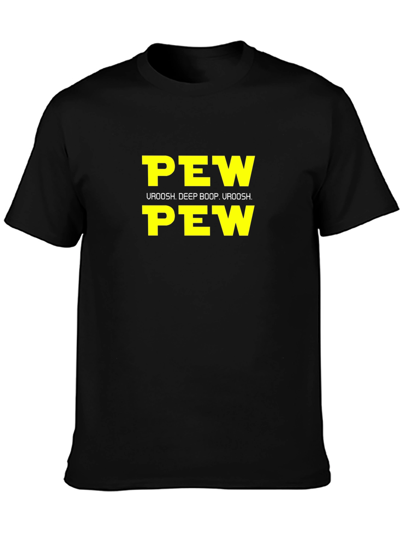 Pew Pew Uroosh Graphic T-Shirt - Black