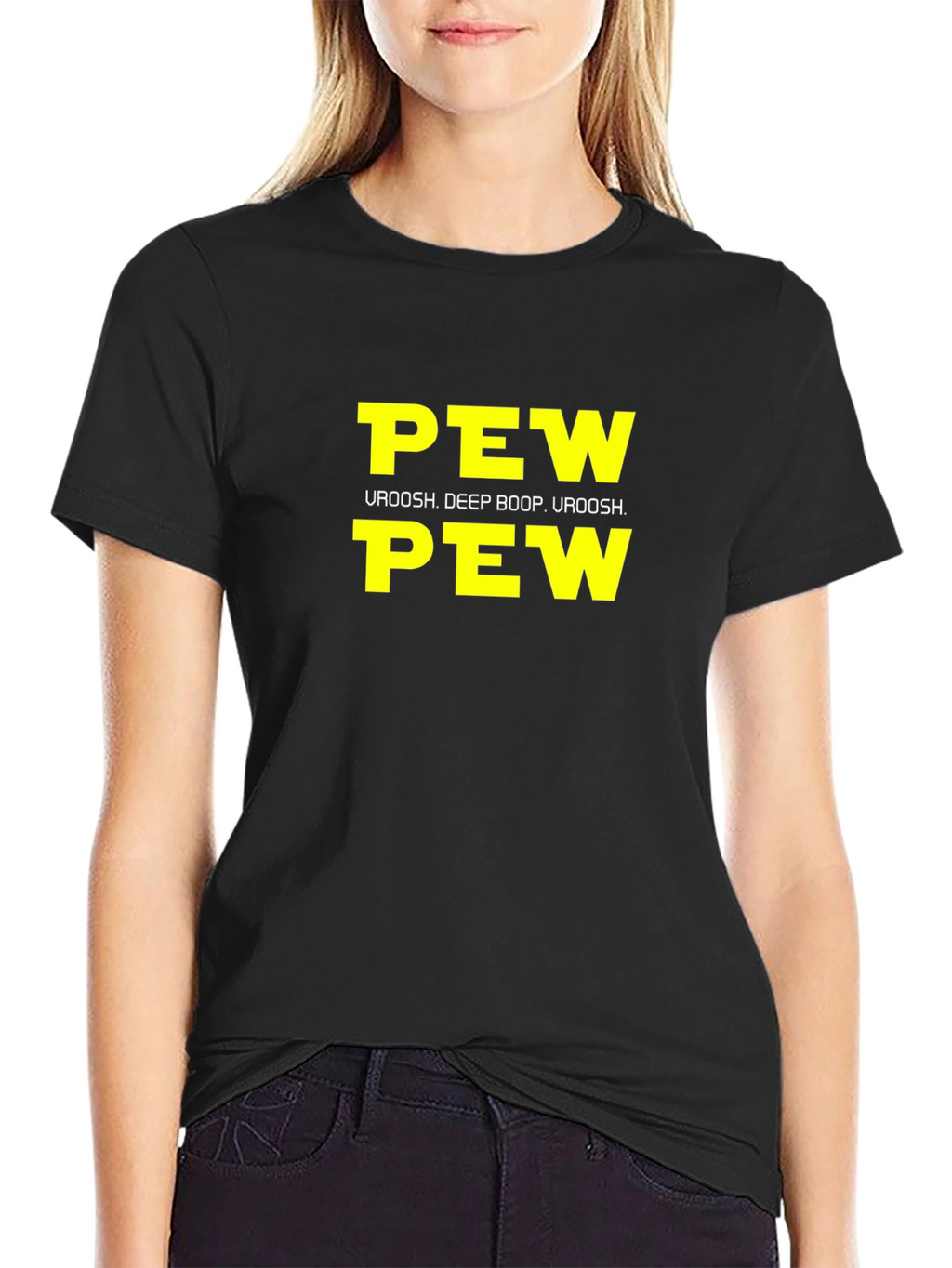 Pew Pew Uroosh Graphic T-Shirt - Black