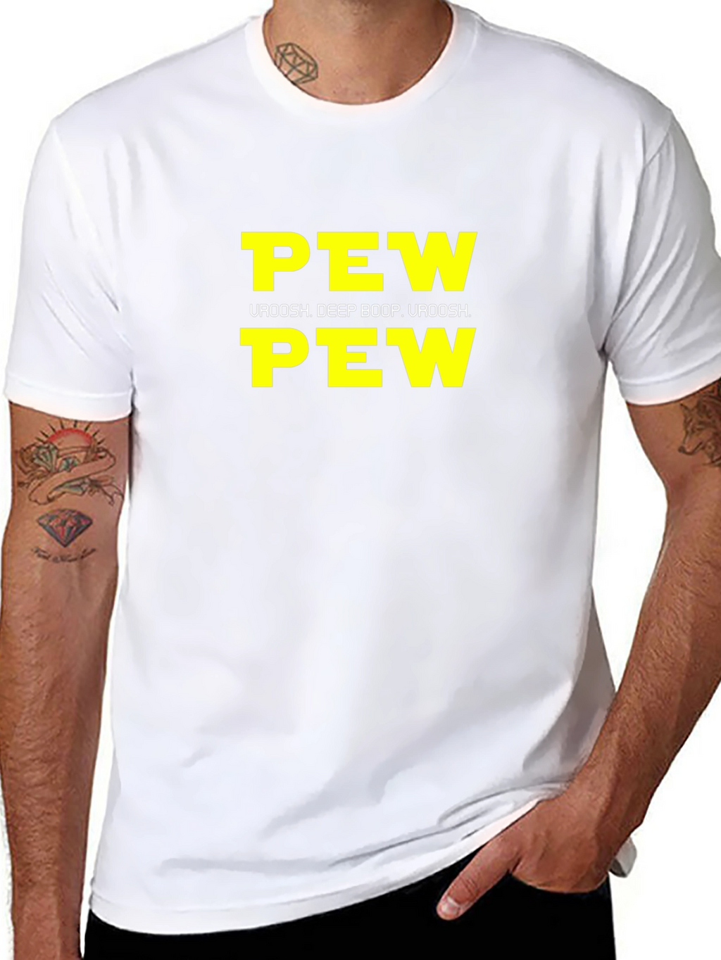 Pew Pew Uroosh Graphic T-Shirt - Black