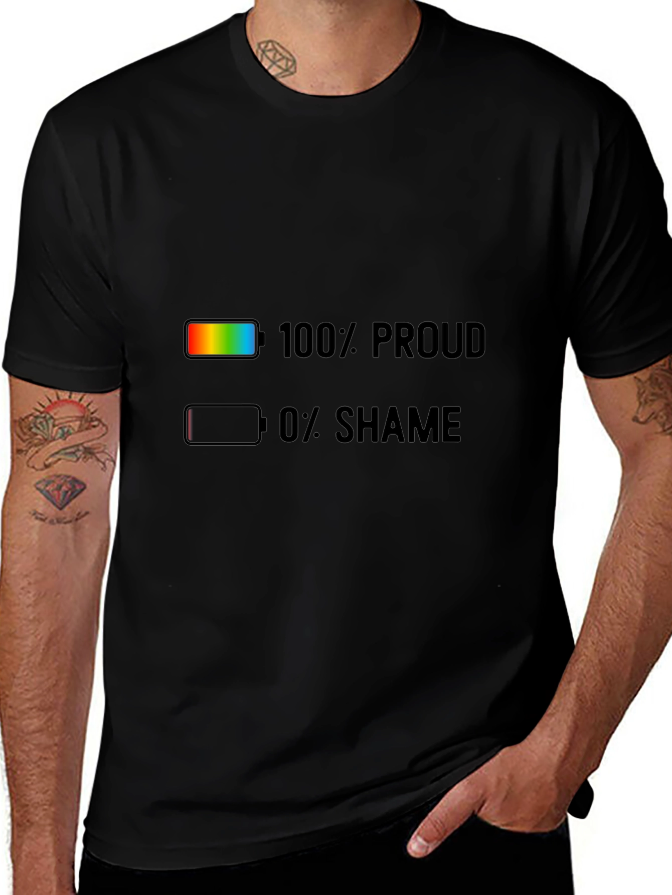 100% Proud 0% Shame Pride T-Shirt
