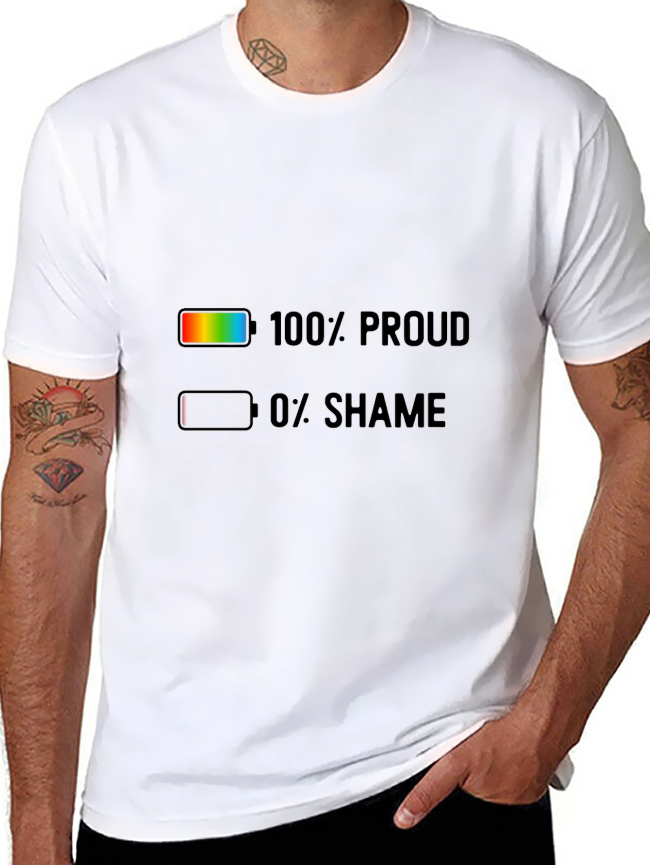 100% Proud 0% Shame Pride T-Shirt