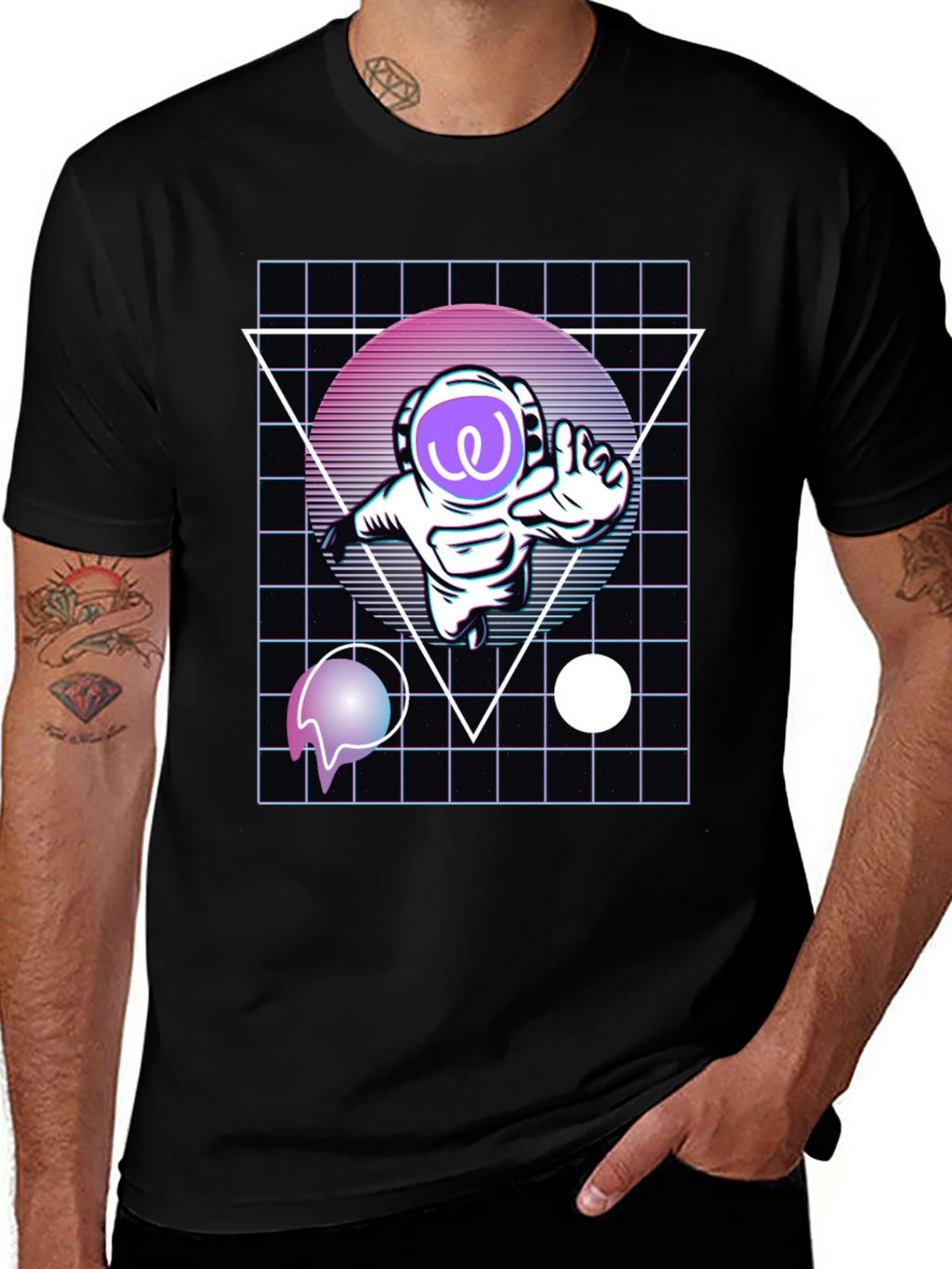 Astronaut Vaporwave T-Shirt - Galaxy Style