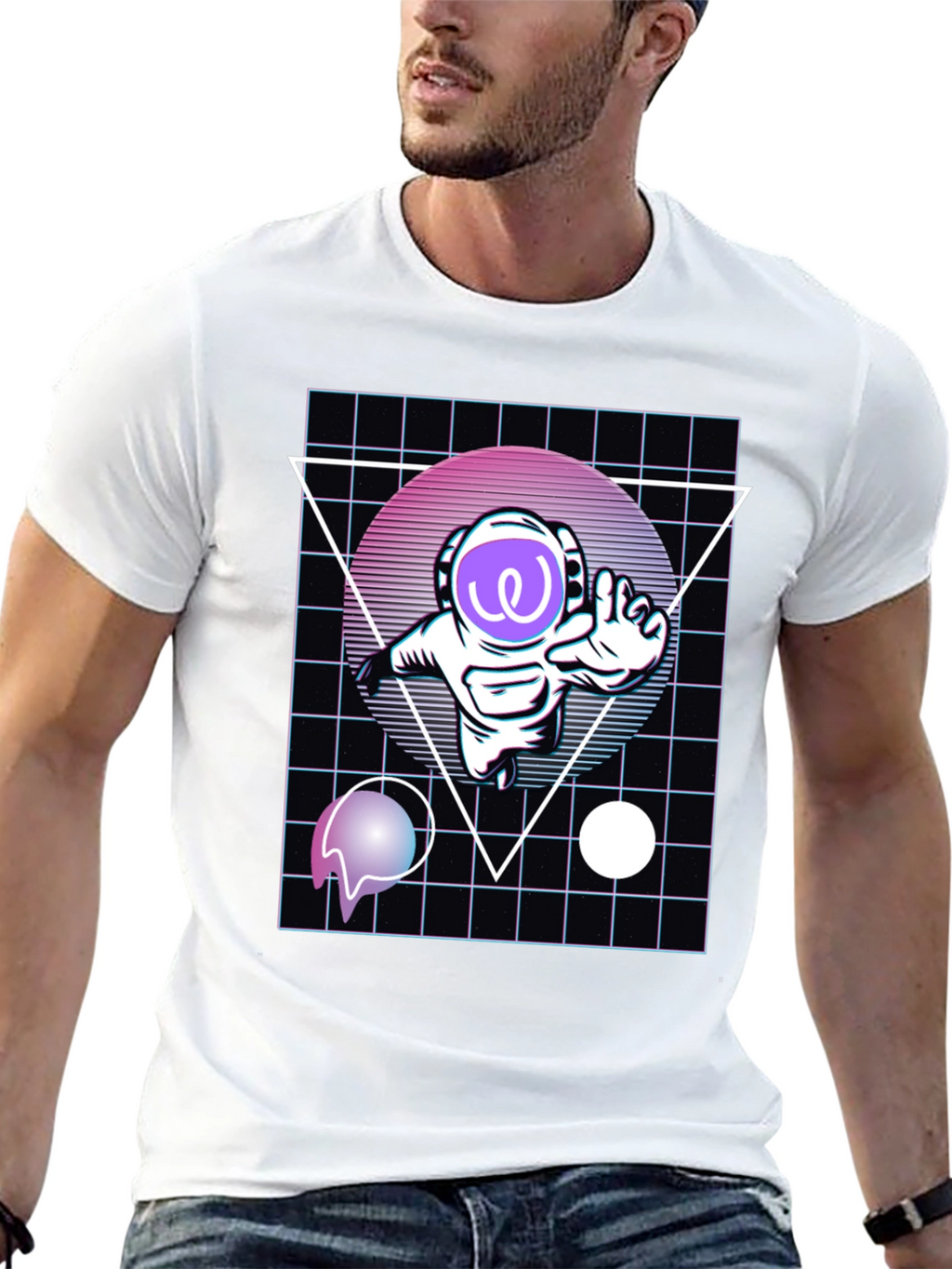 Astronaut Vaporwave T-Shirt - Galaxy Style