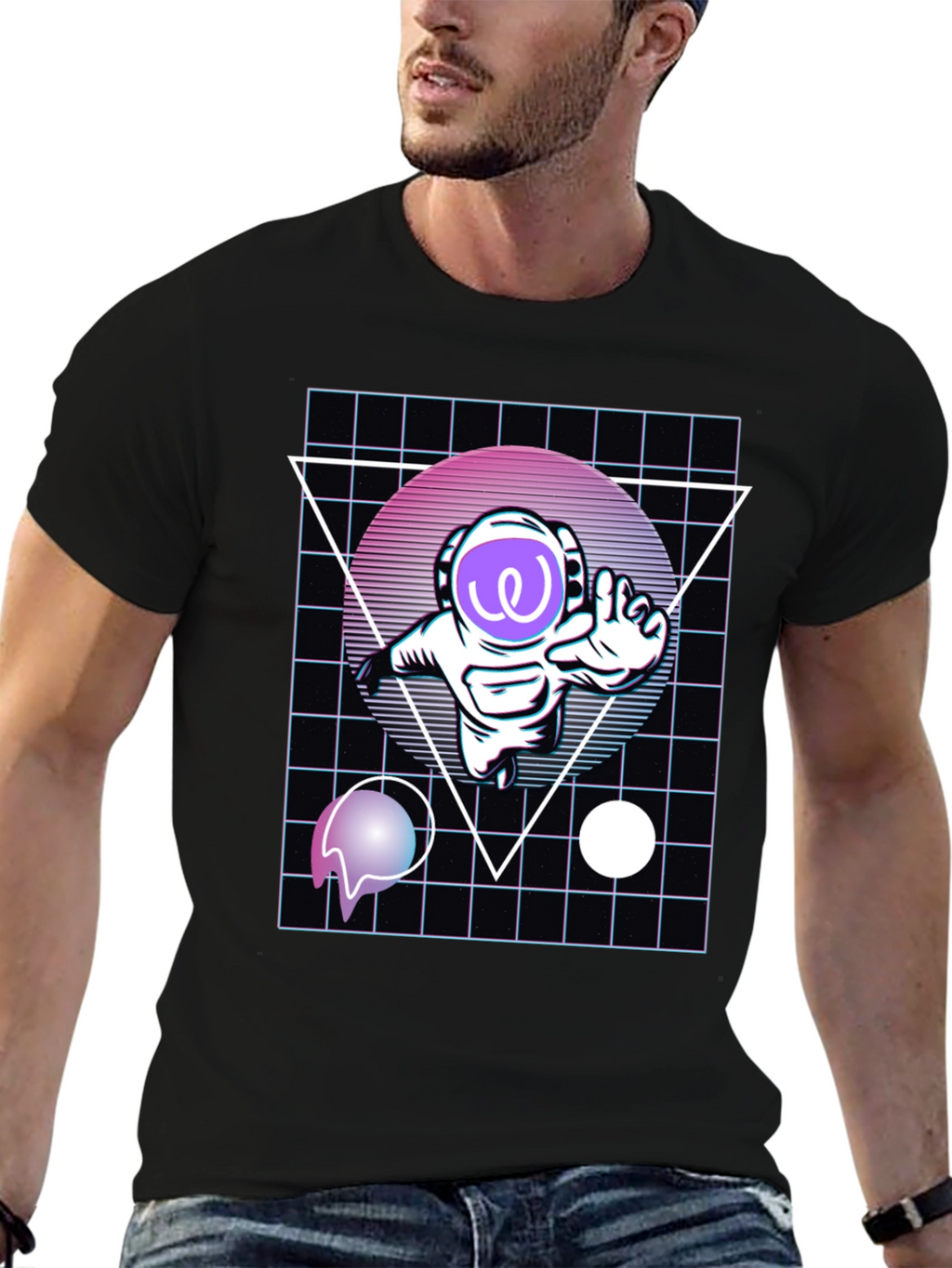 Astronaut Vaporwave T-Shirt - Galaxy Style