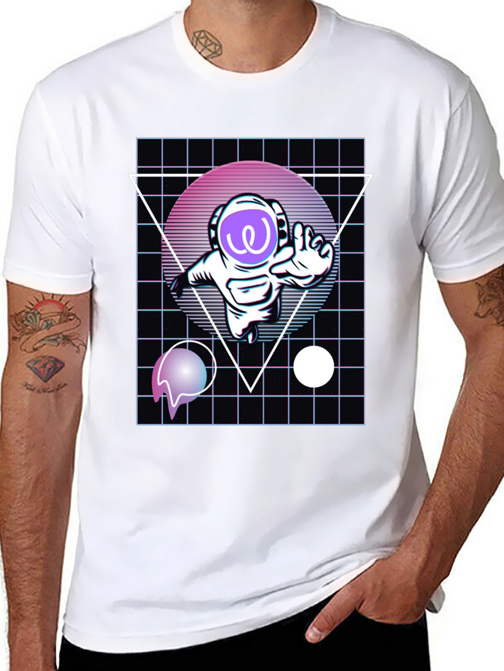 Astronaut Vaporwave T-Shirt - Galaxy Style