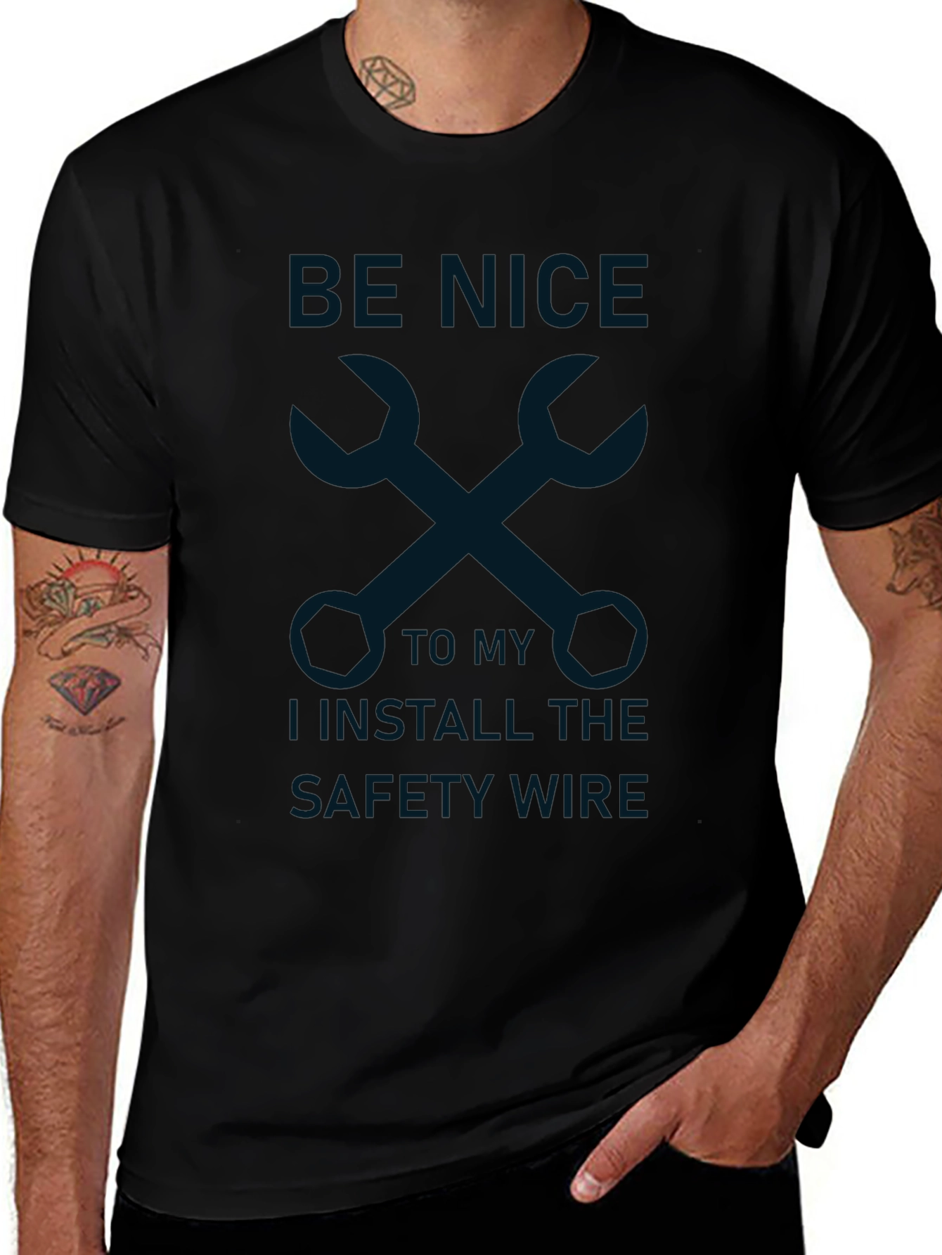 Be Nice I Install The Safety Wire T-Shirt