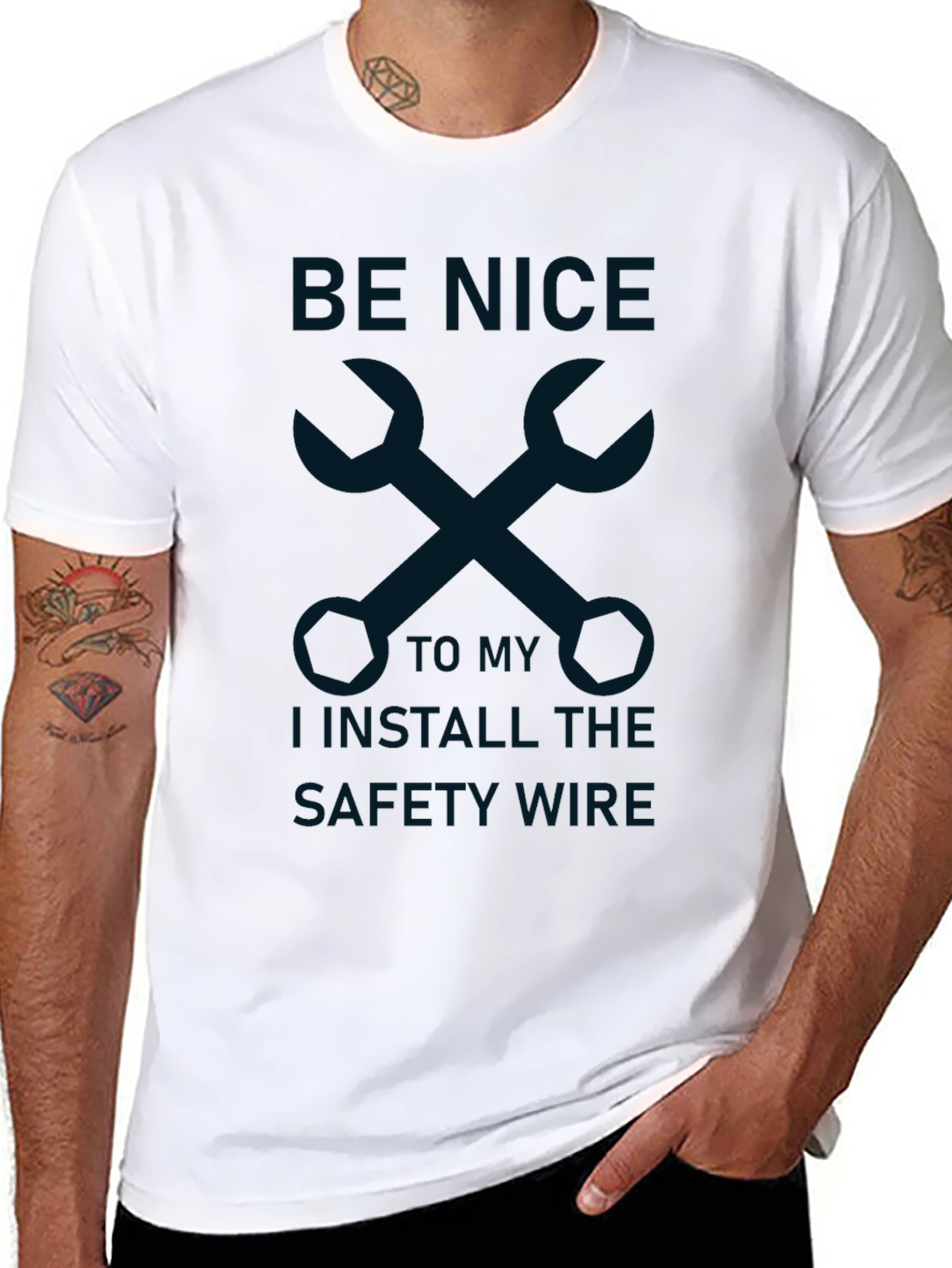 Be Nice I Install The Safety Wire T-Shirt