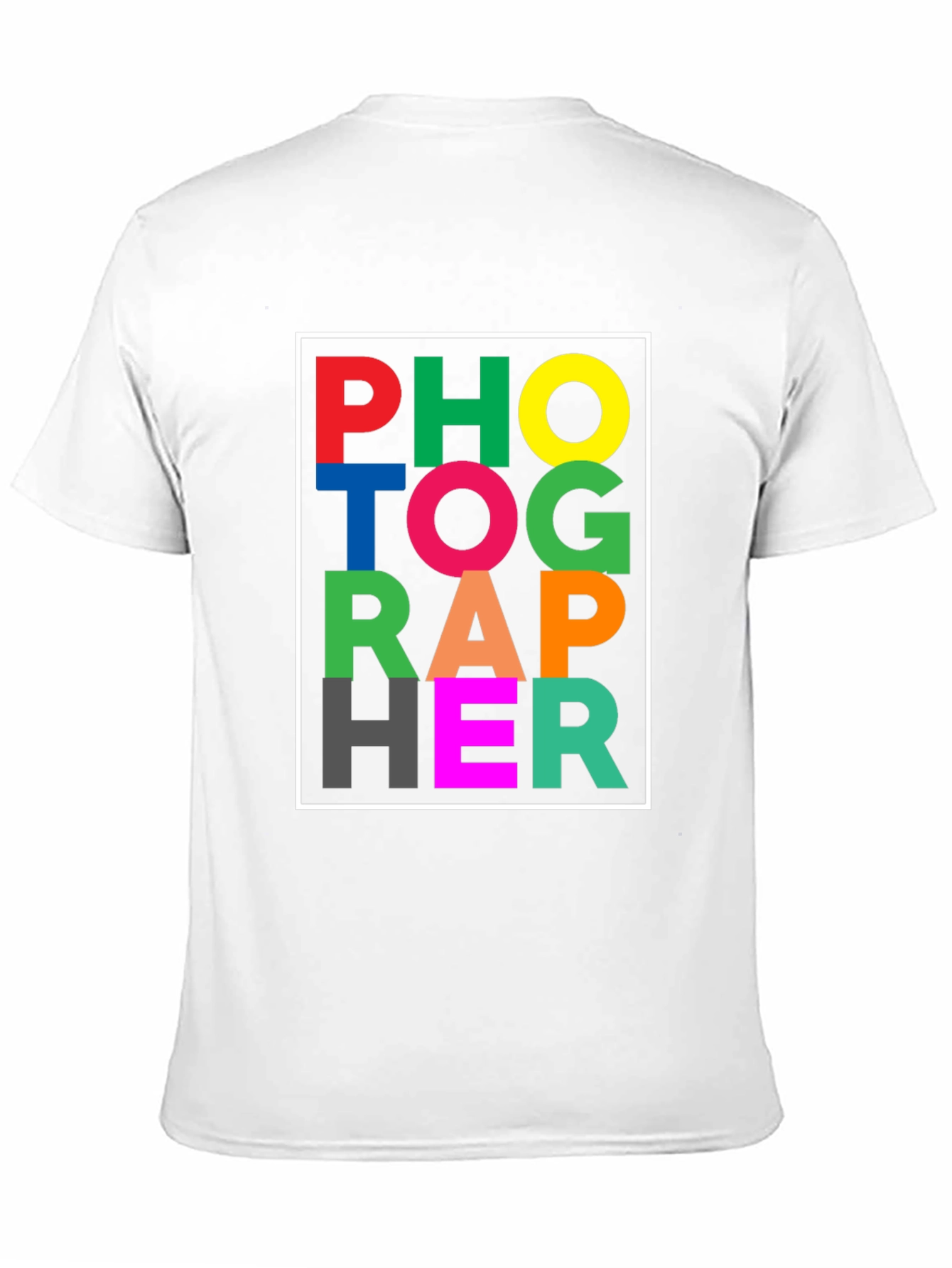 Colorful Photographer Graphic Black T-Shirt
