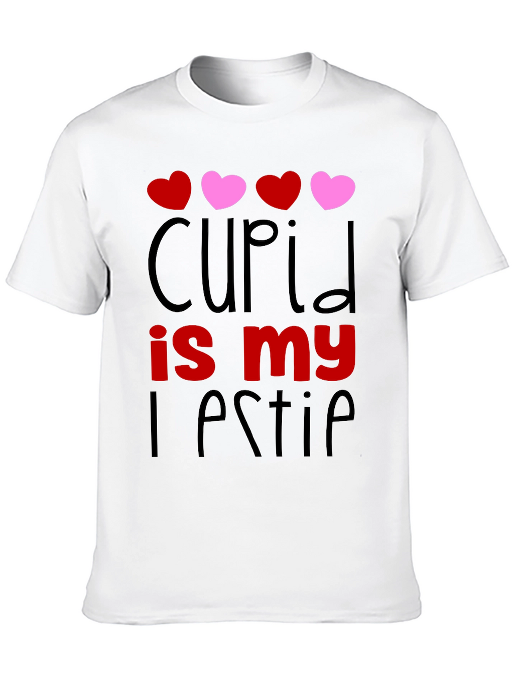 Cupid is my Bestie Black Graphic Tee