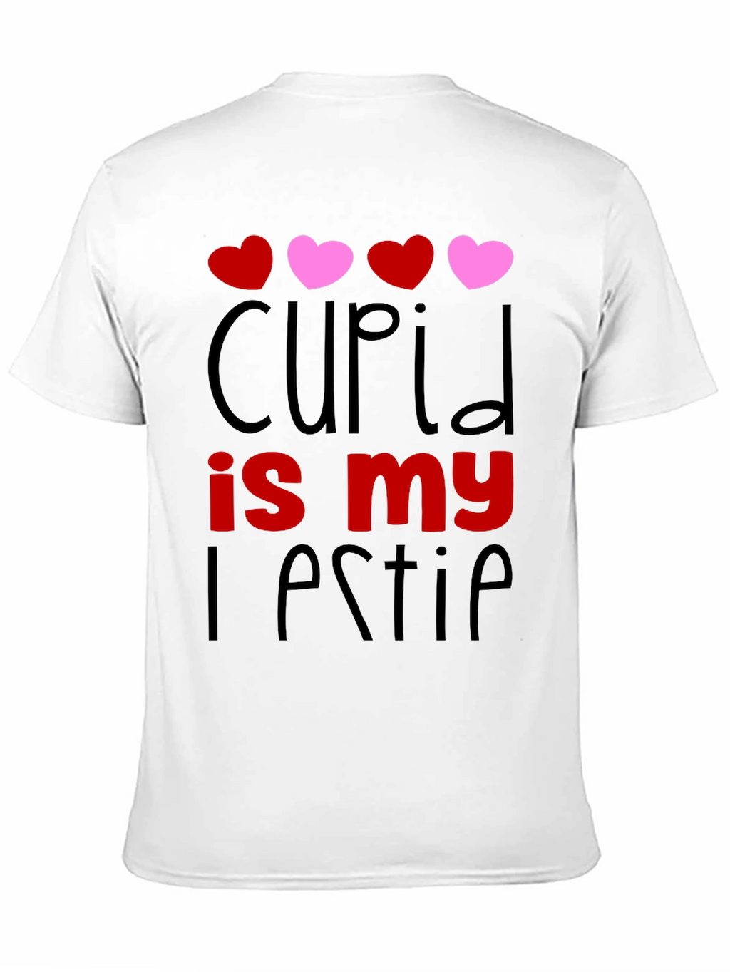 Cupid is my Bestie Black Graphic Tee