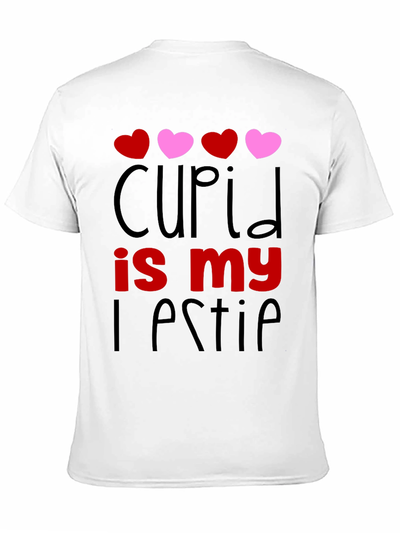 Cupid is my Bestie Black Graphic Tee
