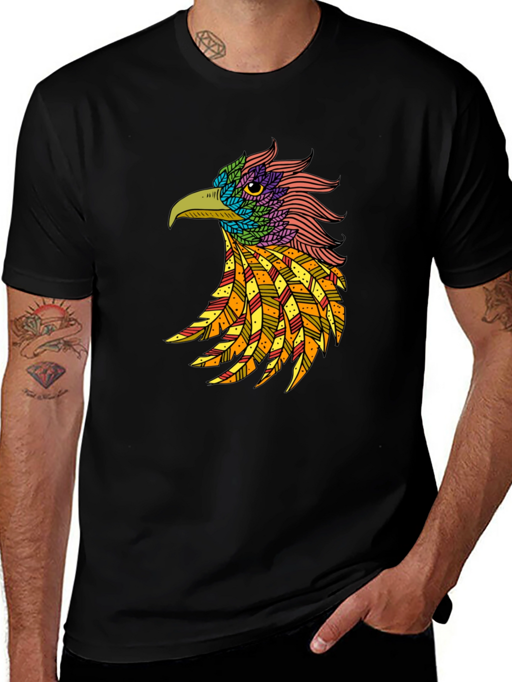 Cool Bird Graphic Print T-Shirt
