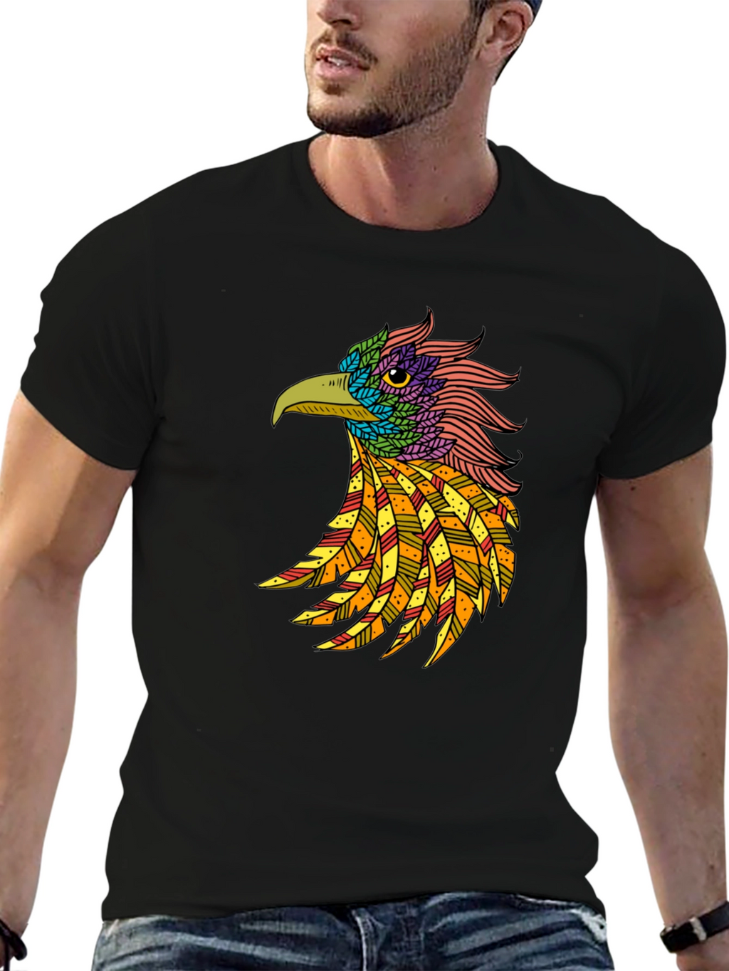 Cool Bird Graphic Print T-Shirt