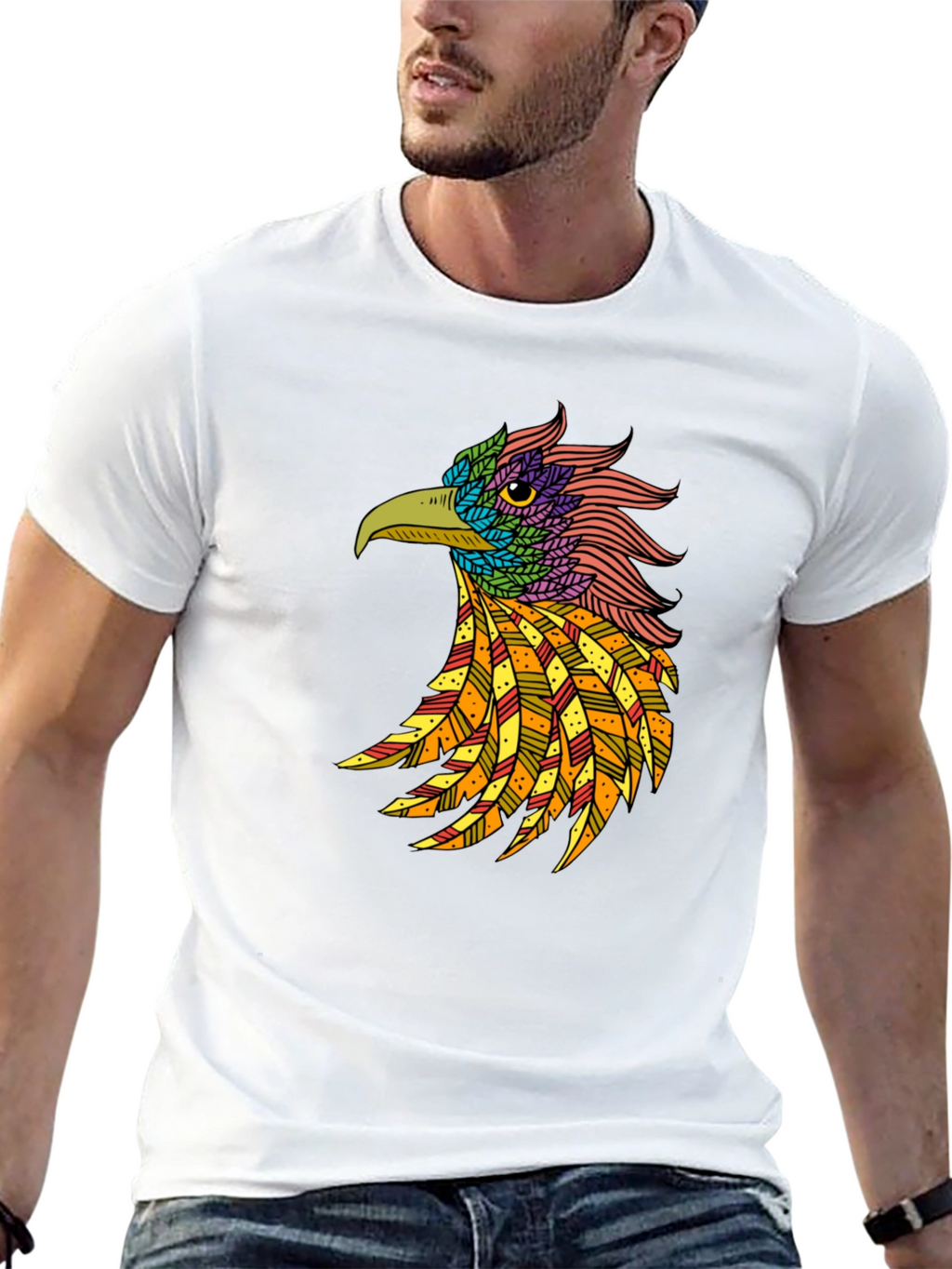 Cool Bird Graphic Print T-Shirt